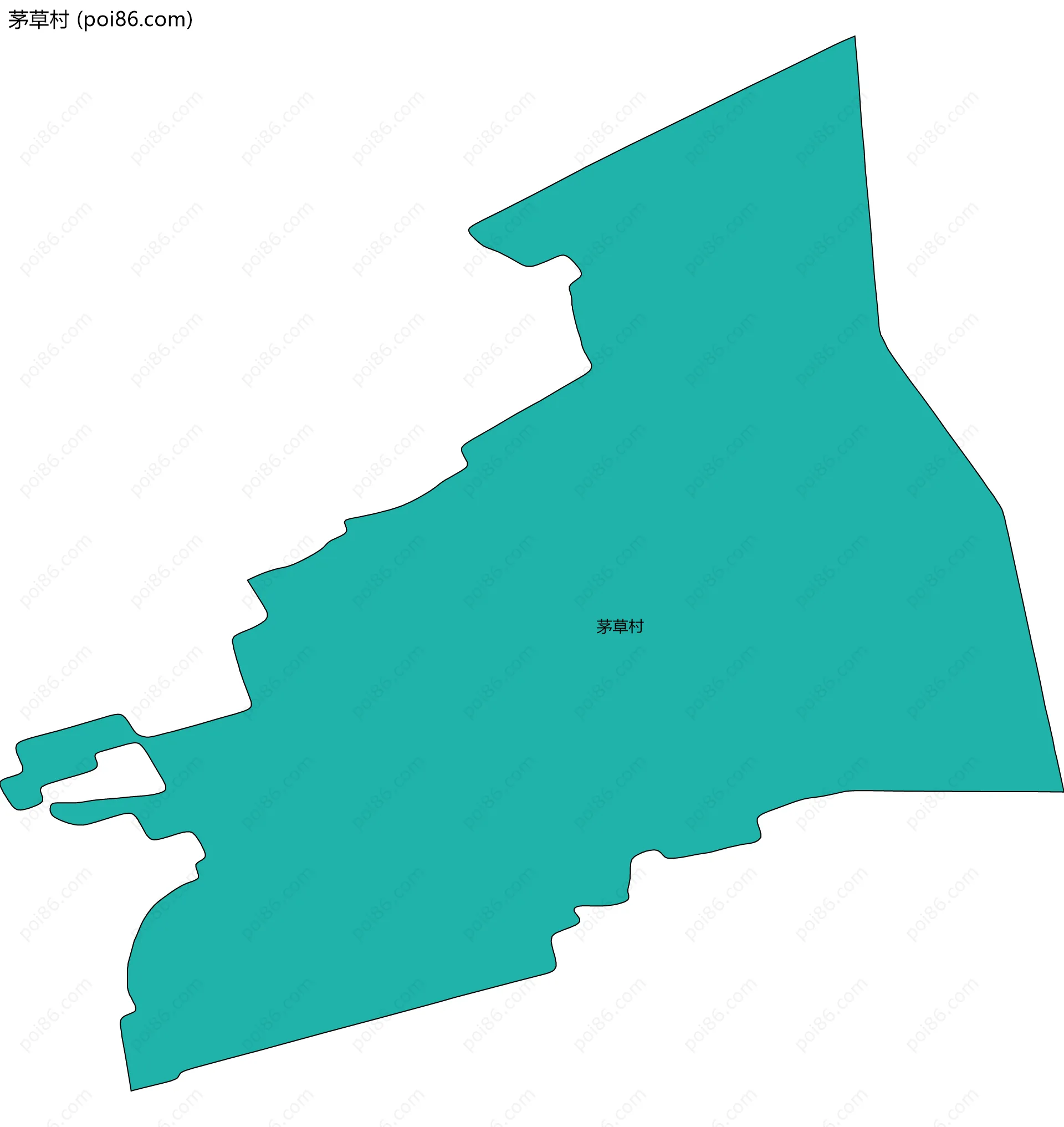 茅草村边界地图