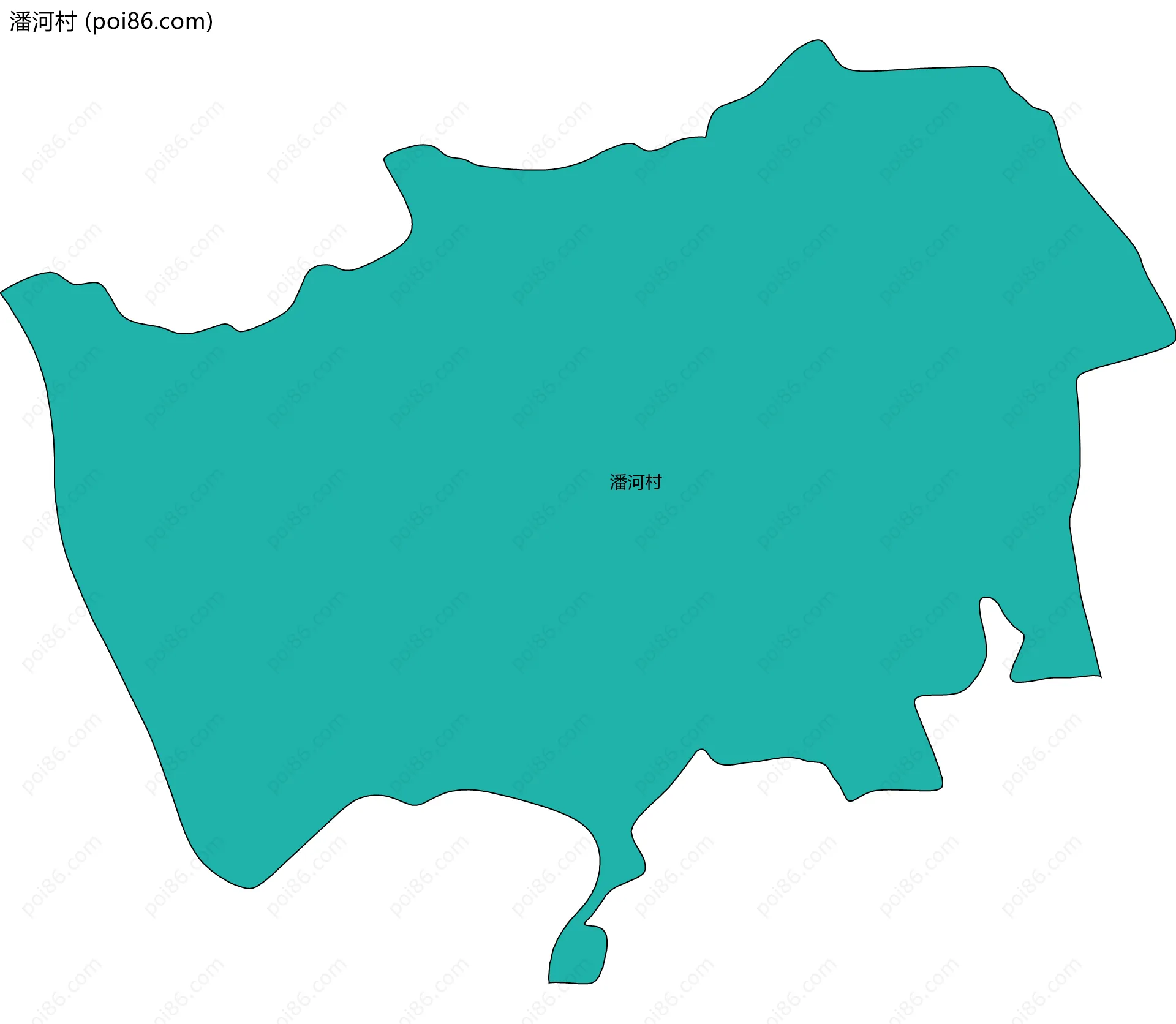 潘河村边界地图