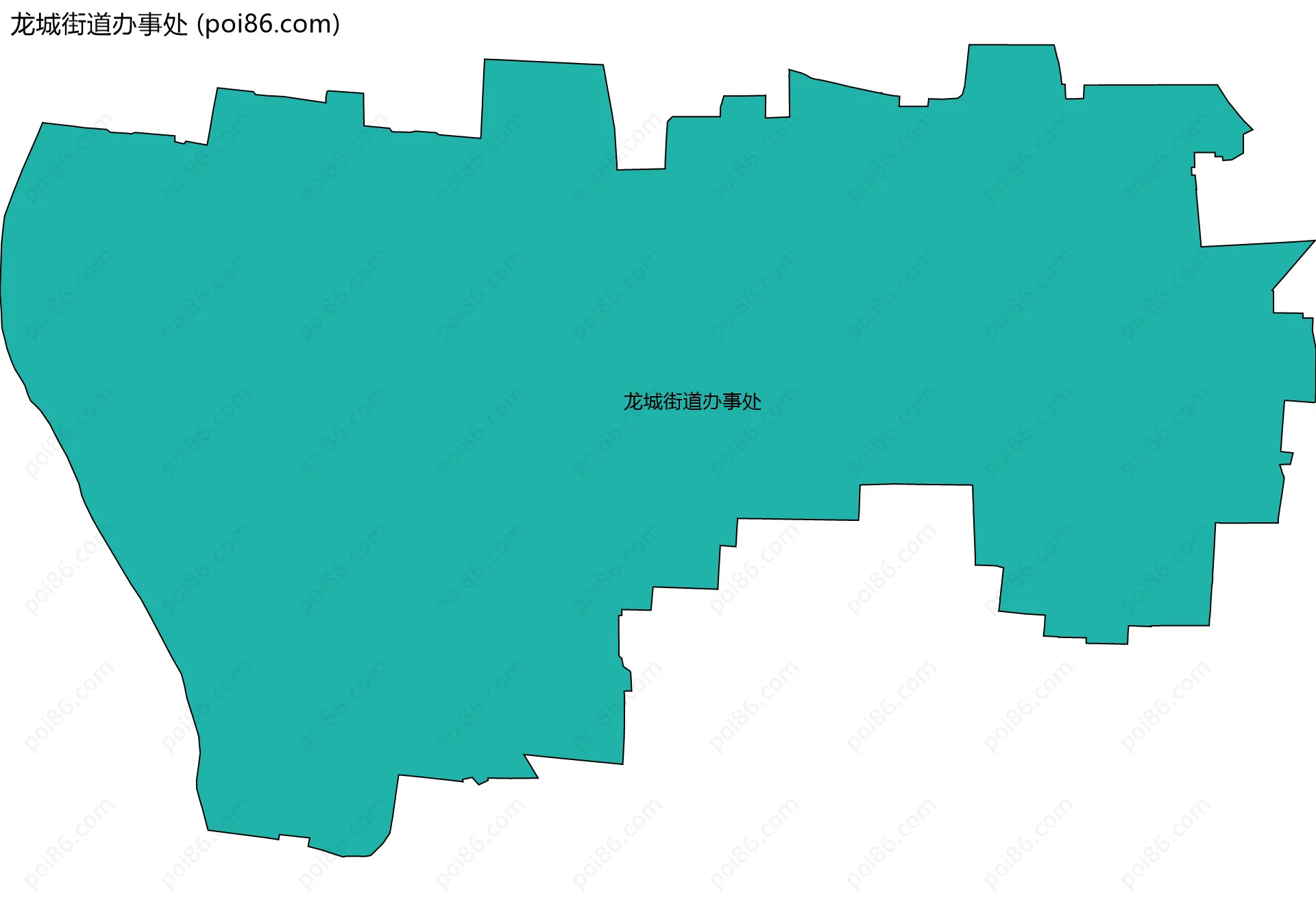 龙城街道办事处边界地图