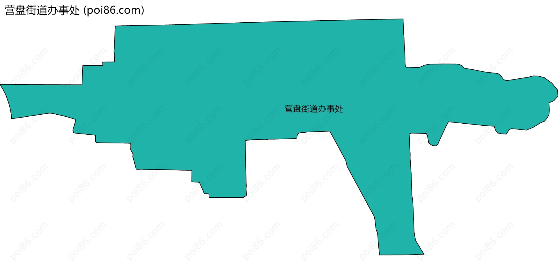 营盘街道办事处边界地图