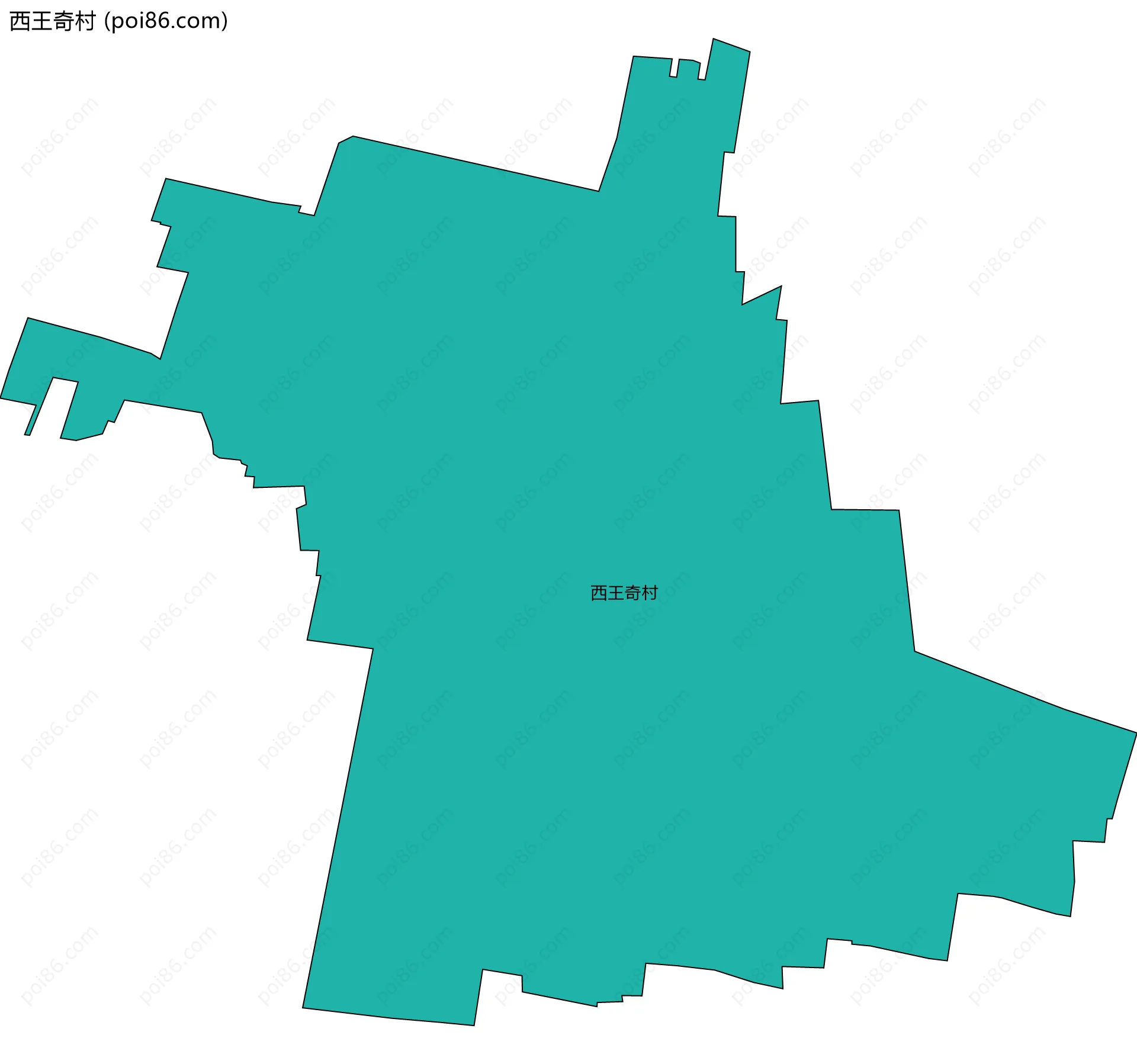 西王奇村边界地图