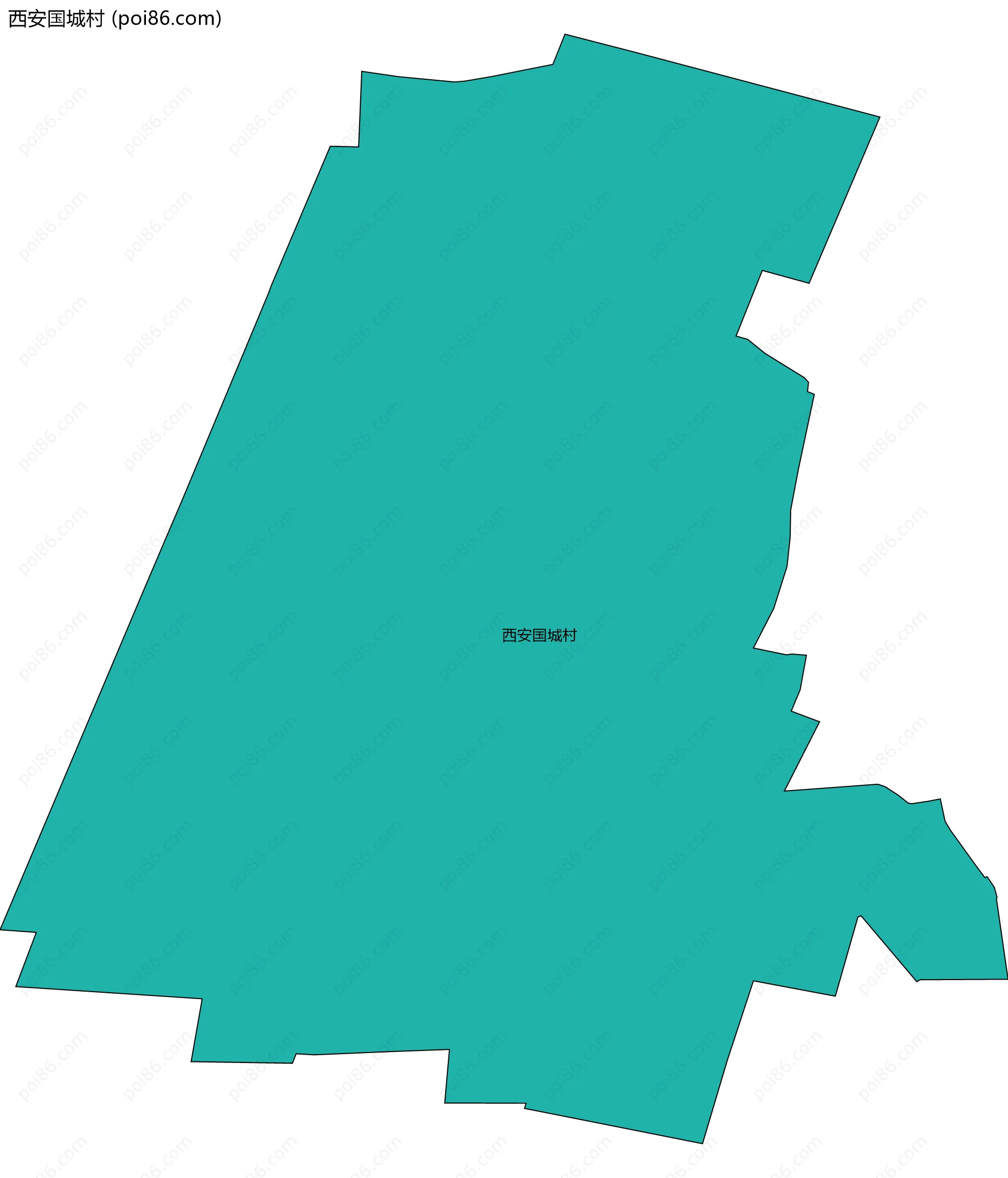 西安国城村边界地图