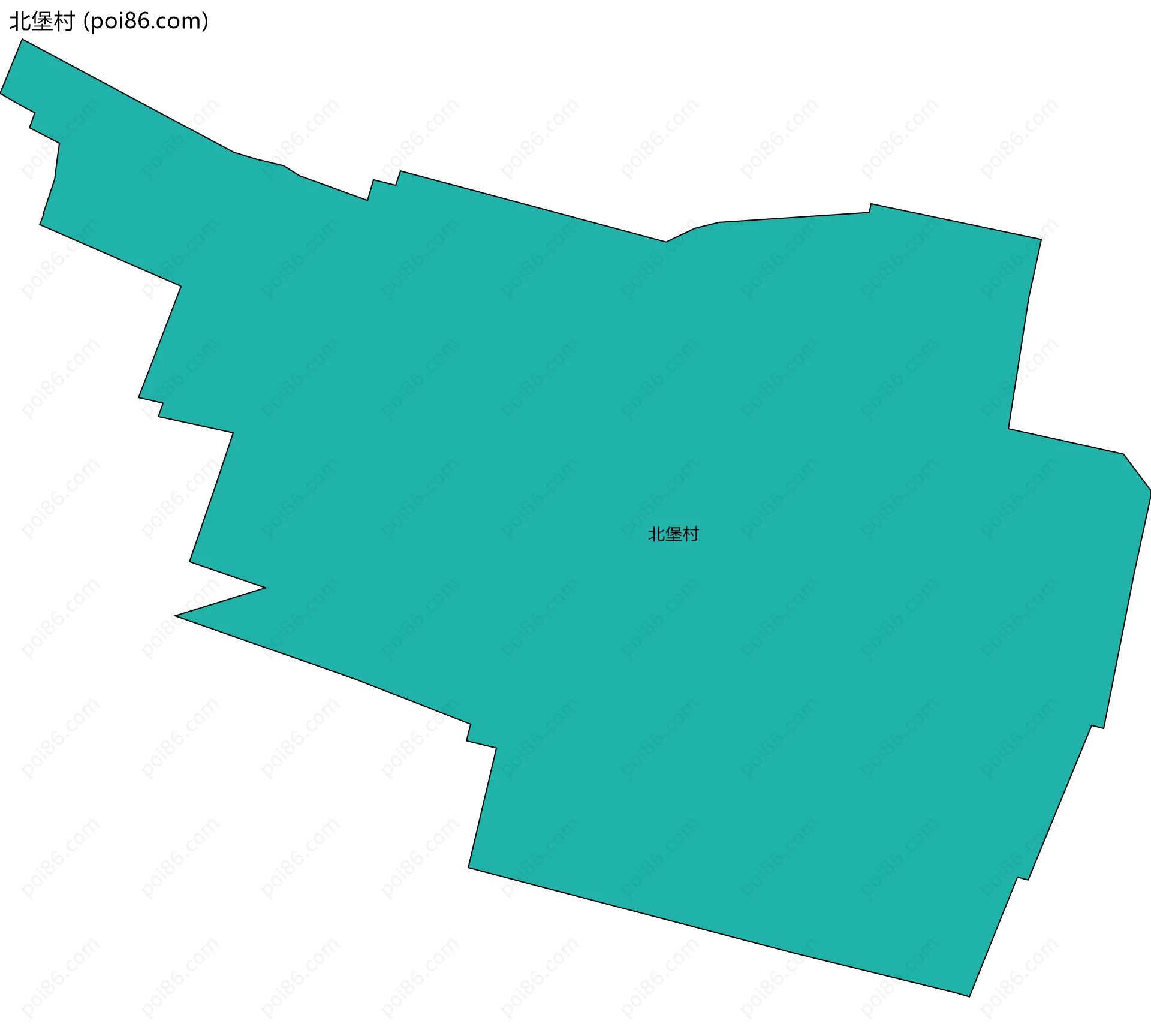 北堡村边界地图