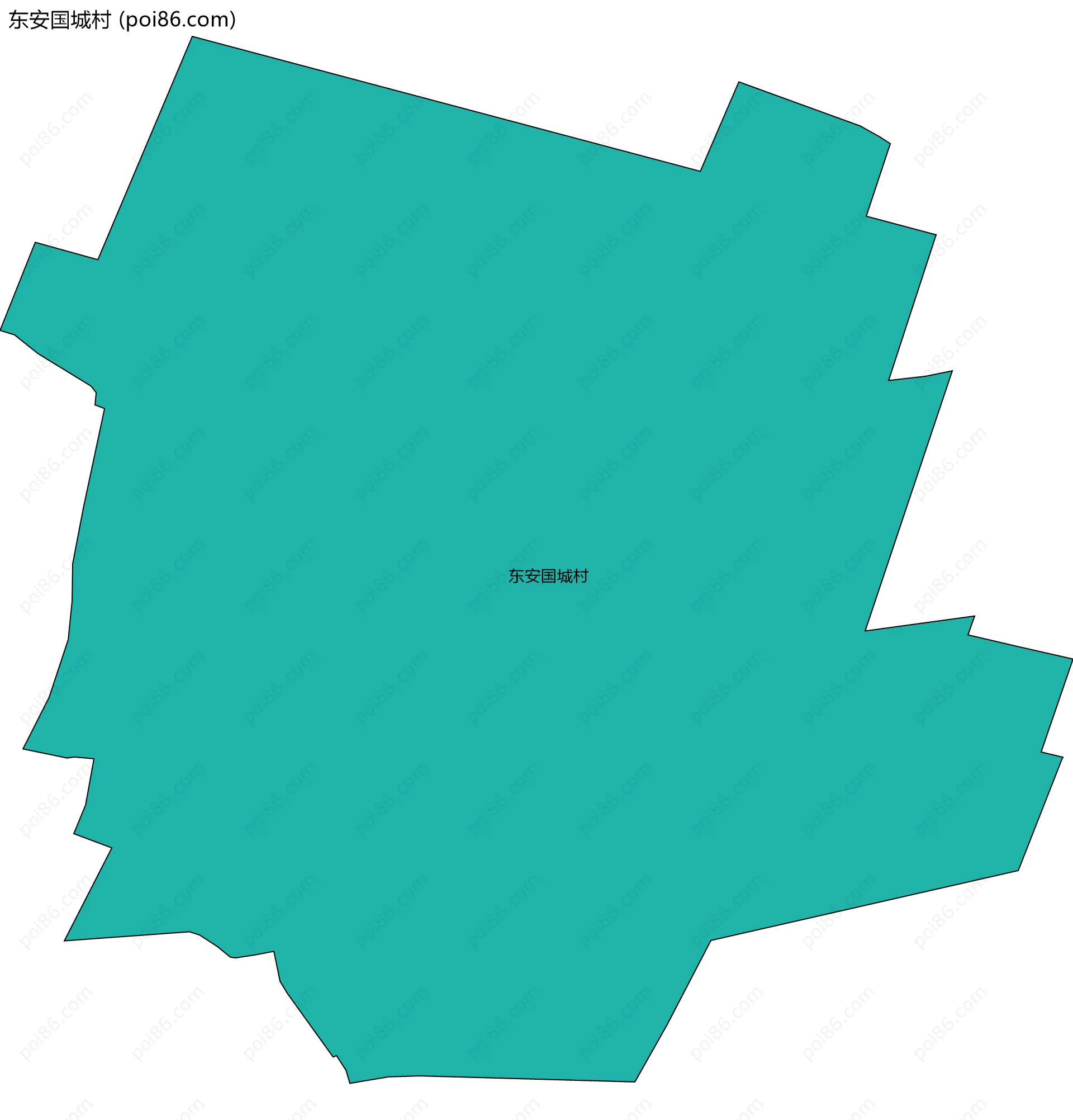 东安国城村边界地图