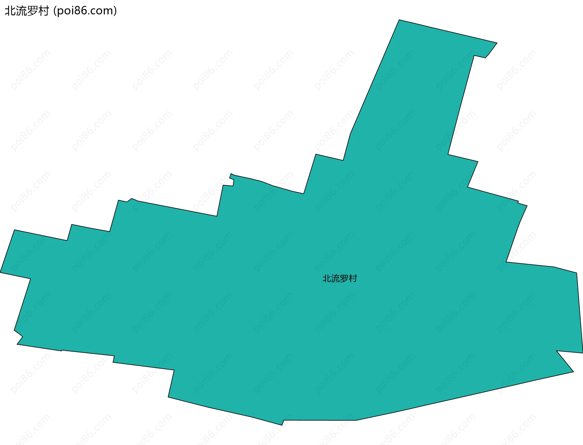 北流罗村边界地图