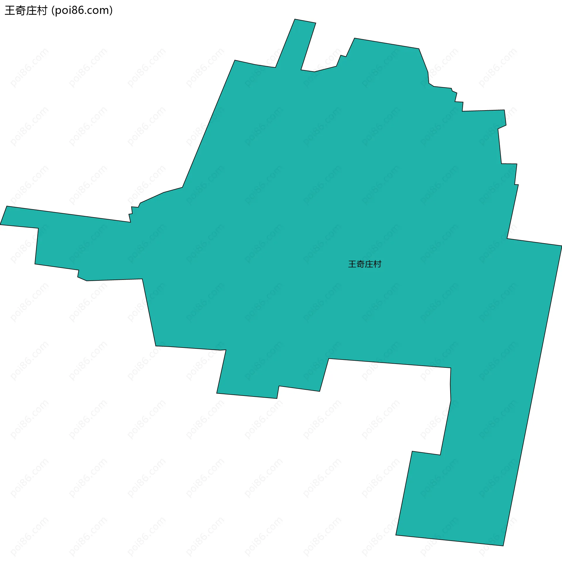 王奇庄村边界地图