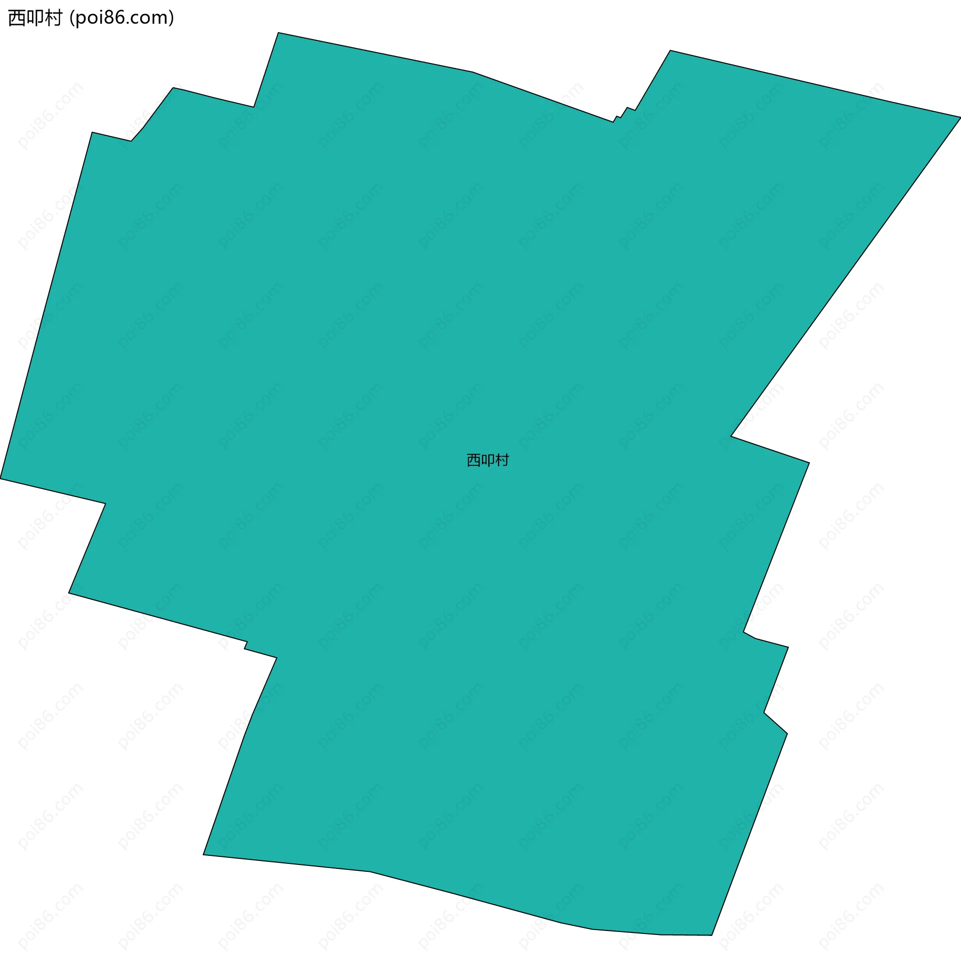 西叩村边界地图