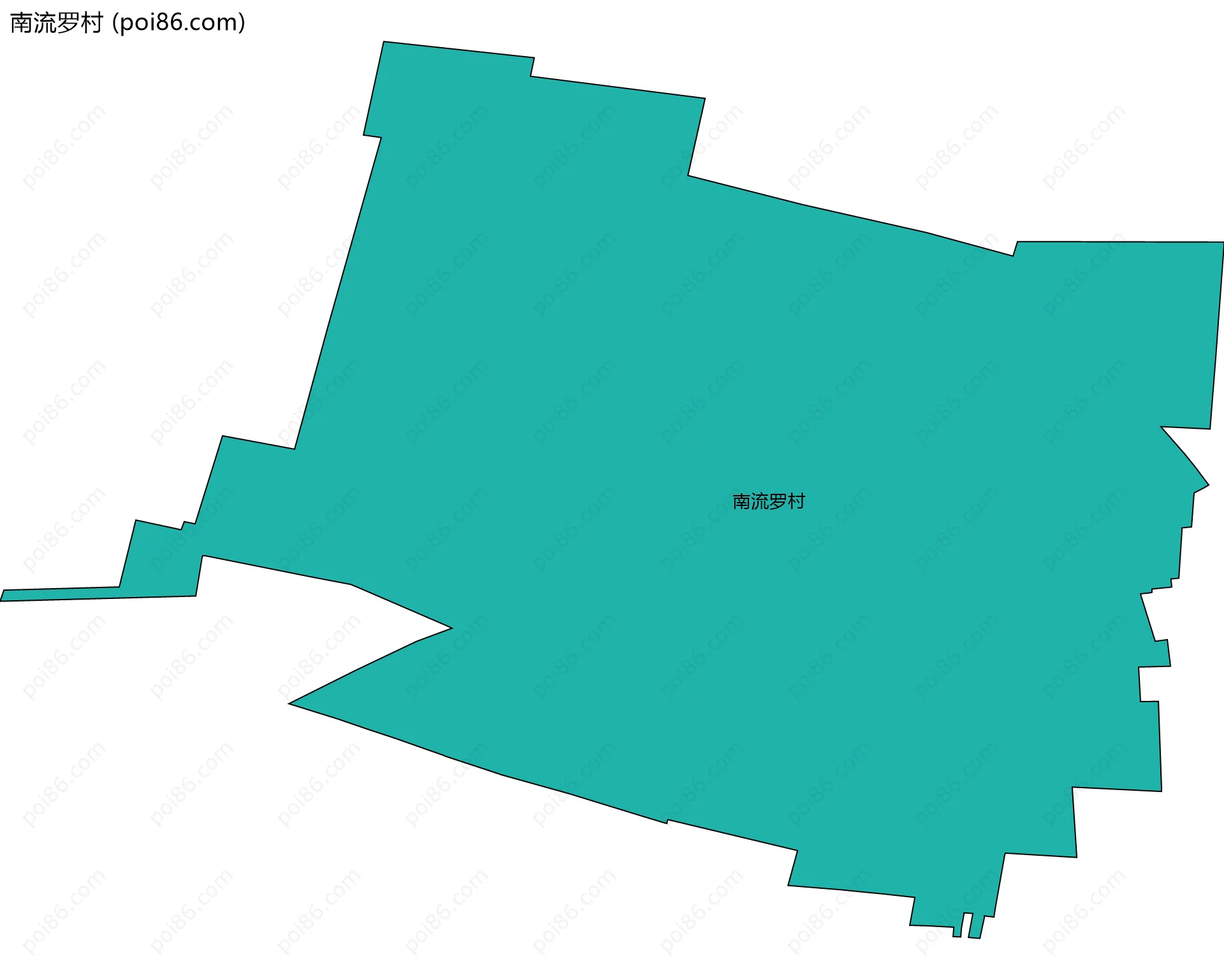 南流罗村边界地图