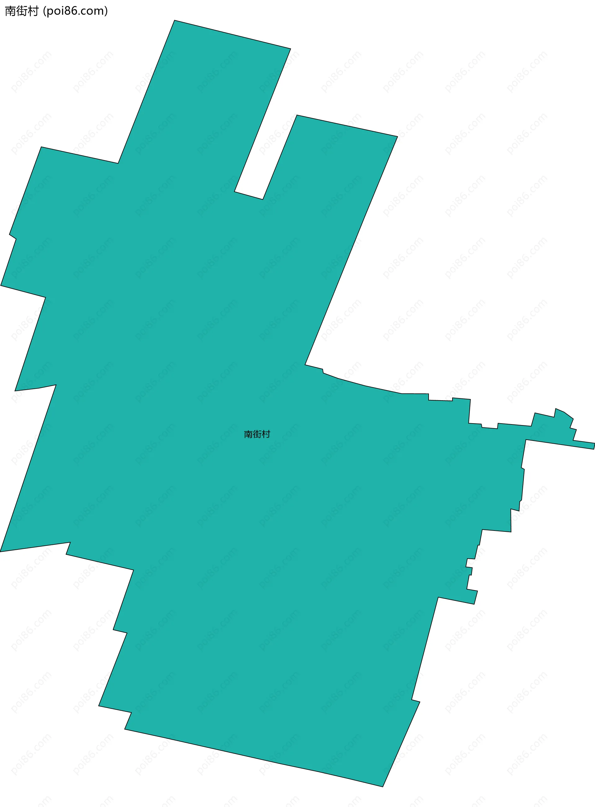 南街村边界地图