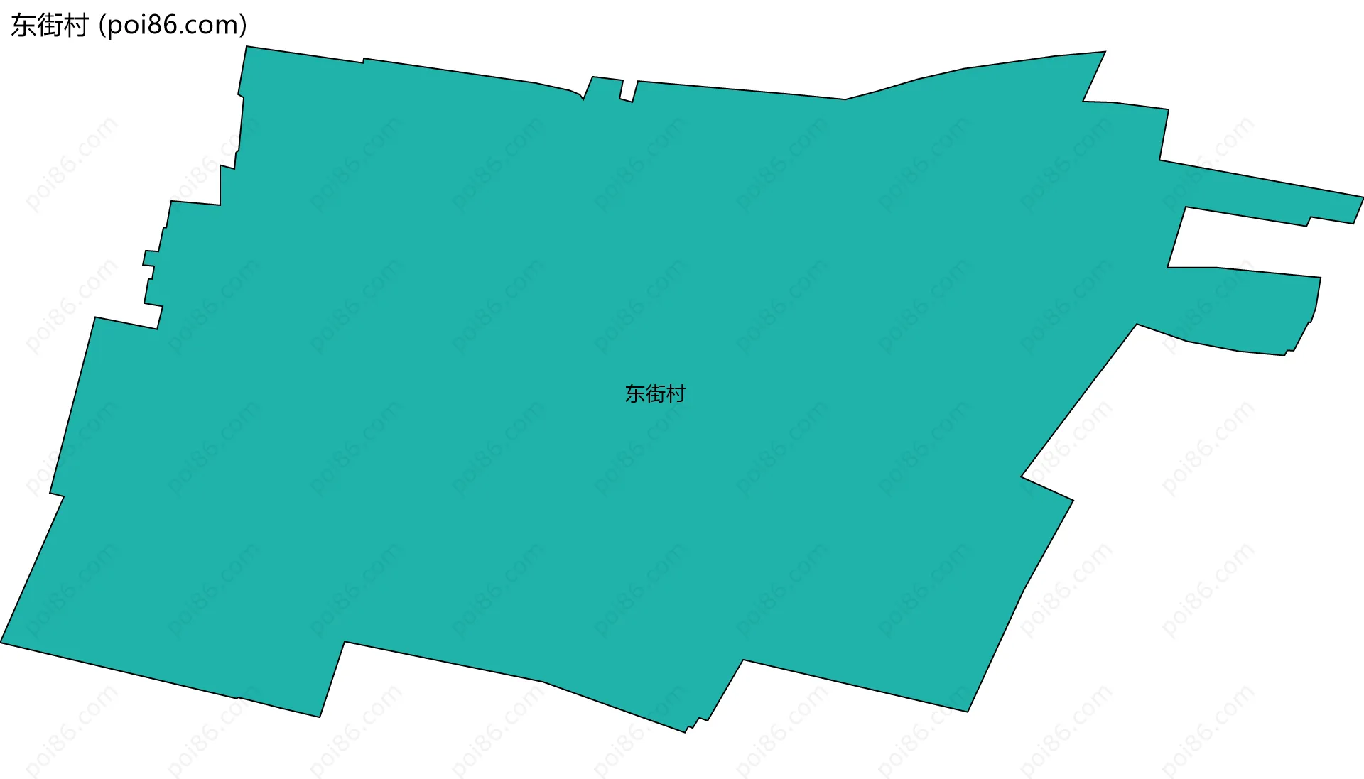 东街村边界地图