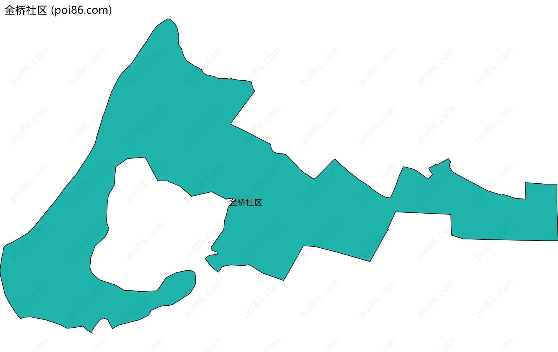 金桥社区边界地图