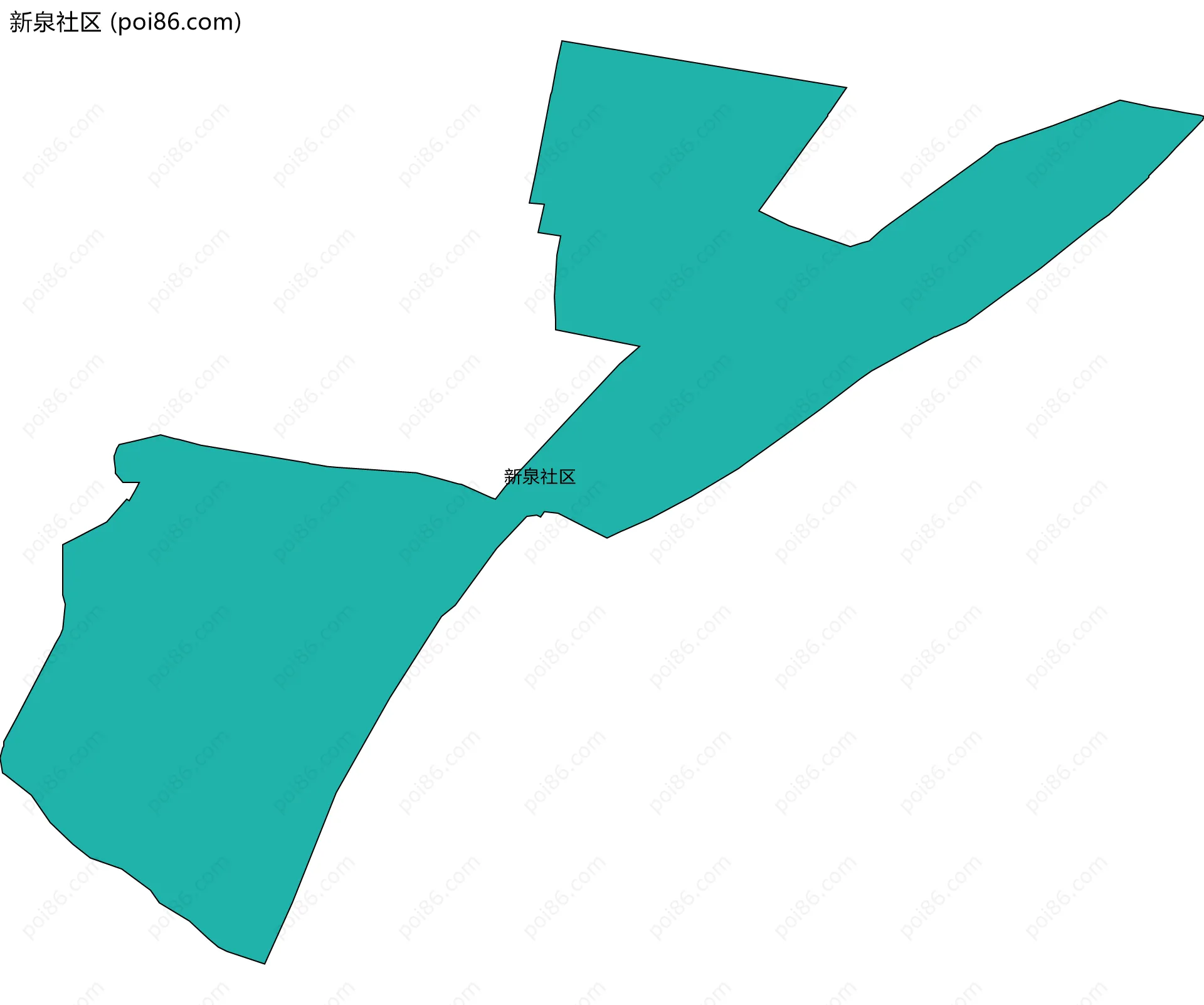 新泉社区边界地图
