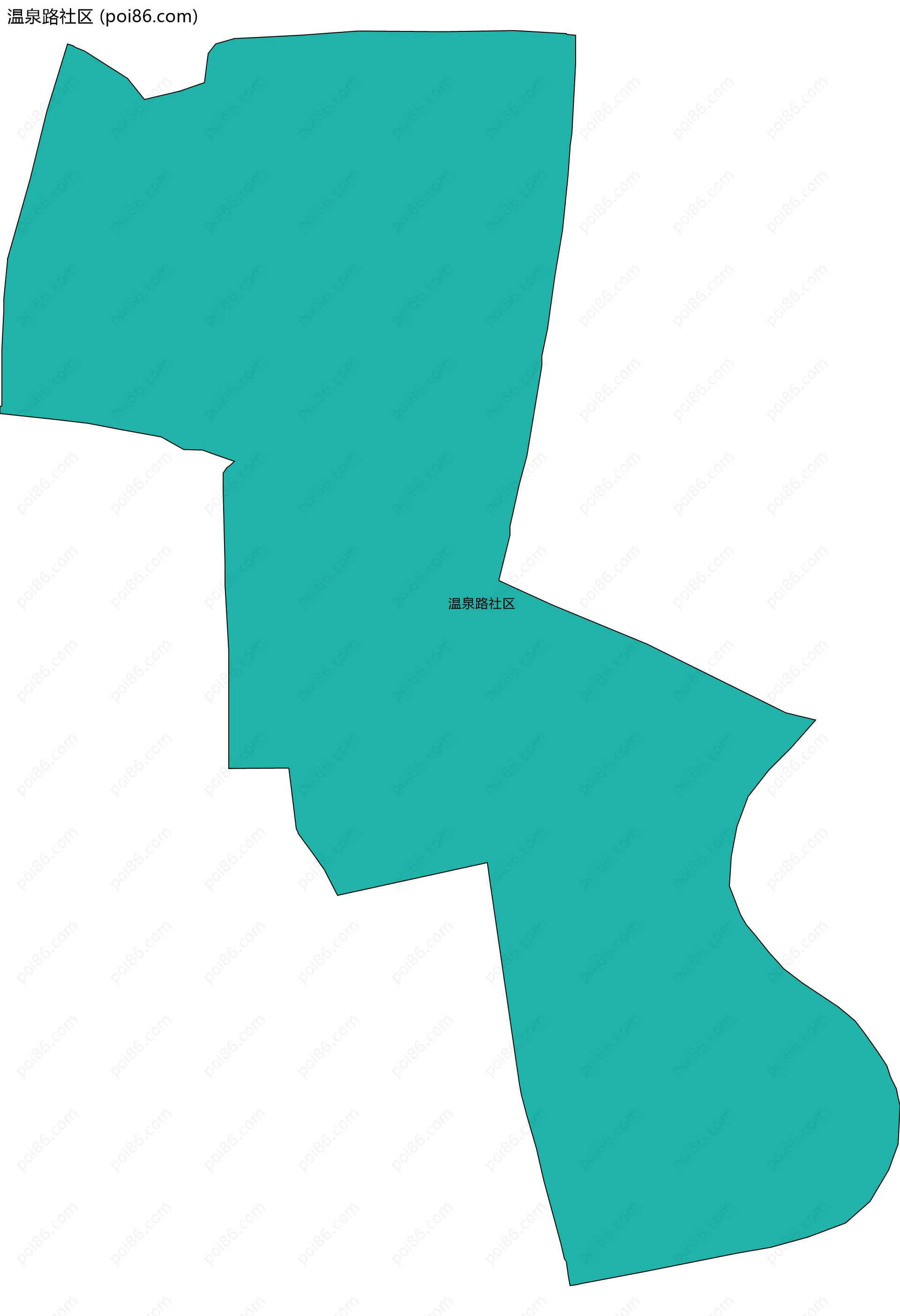温泉路社区边界地图
