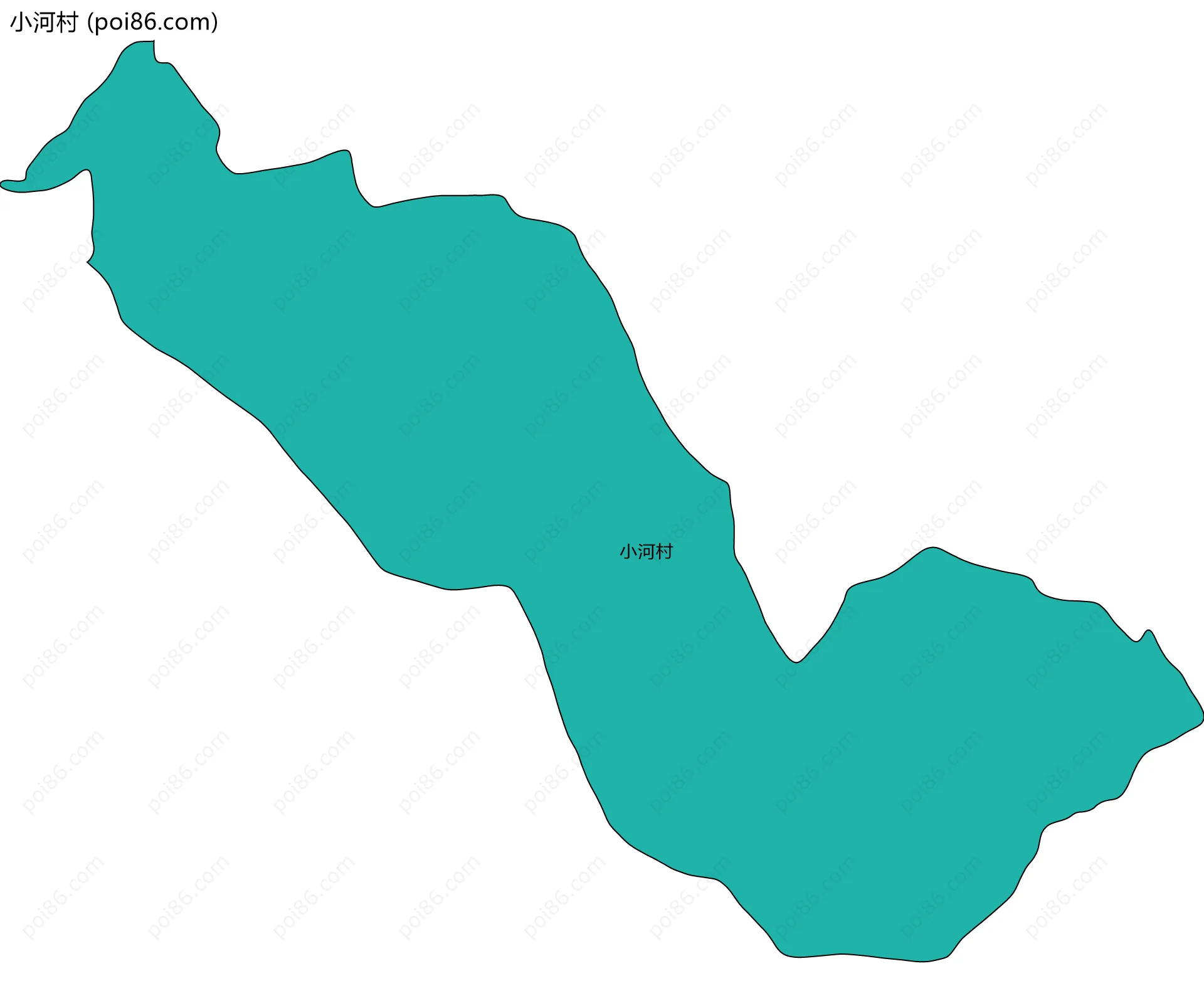 小河村边界地图