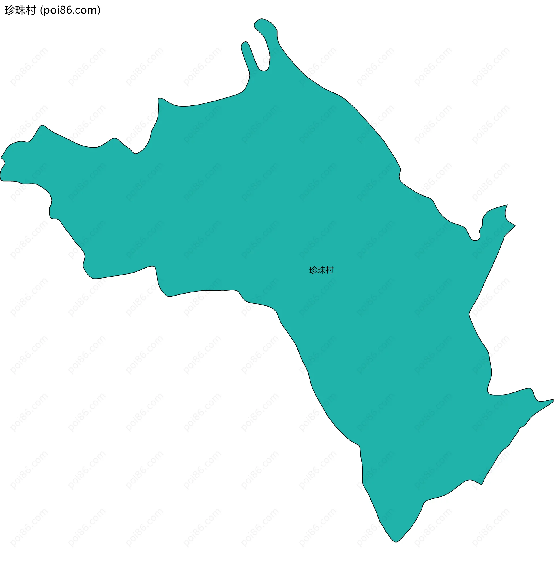 珍珠村边界地图