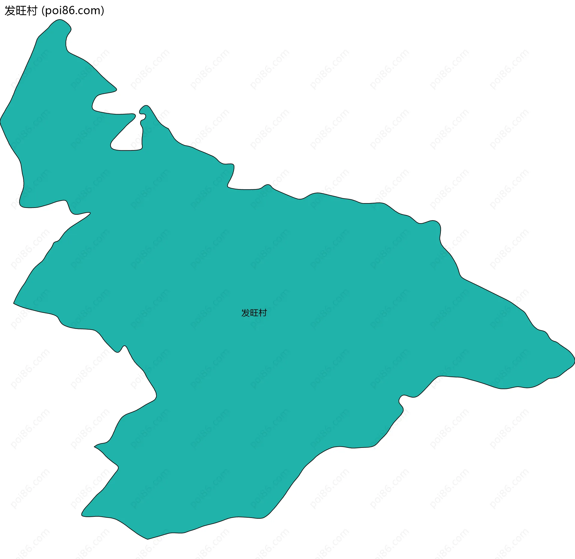 发旺村边界地图