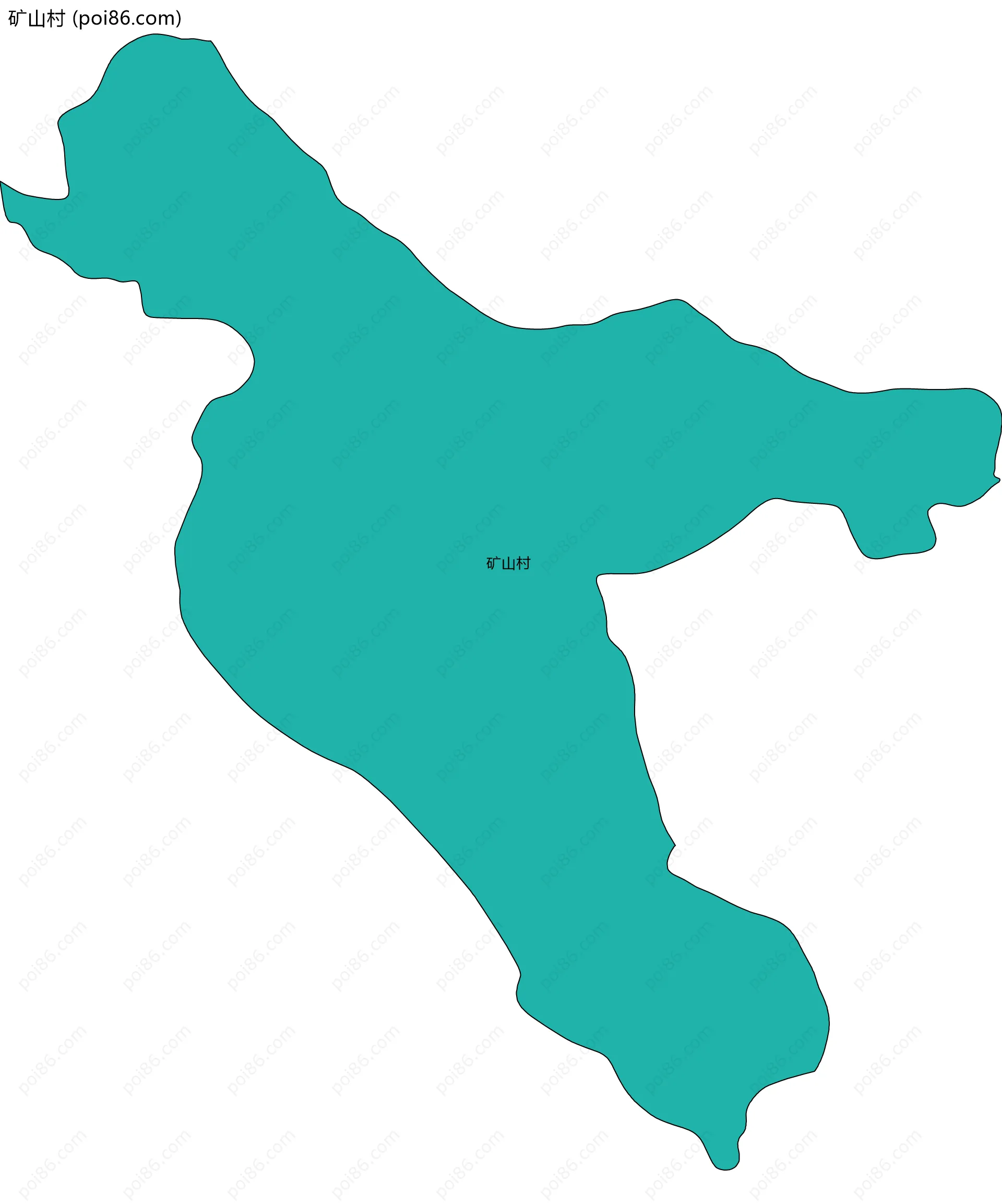 矿山村边界地图