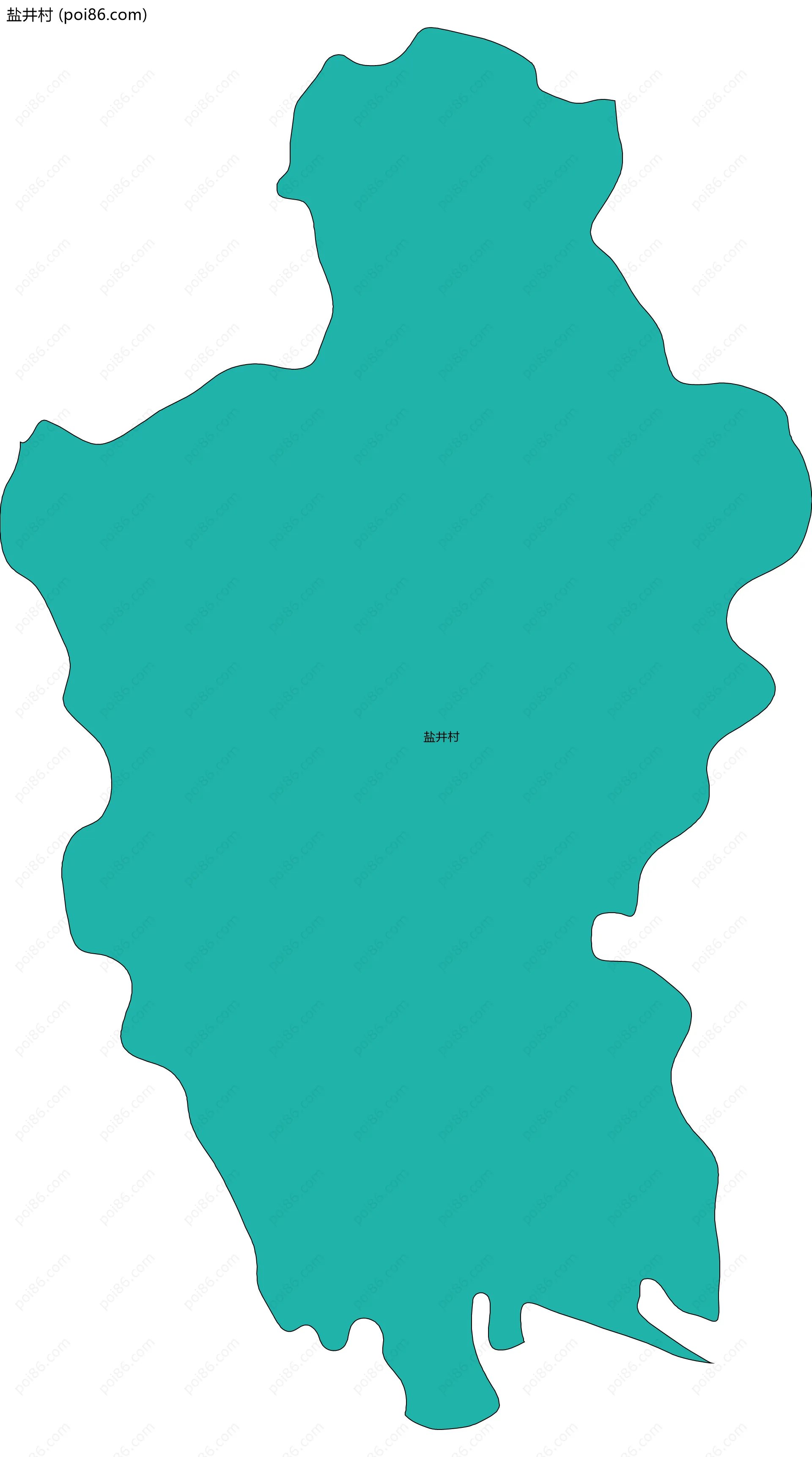 盐井村边界地图