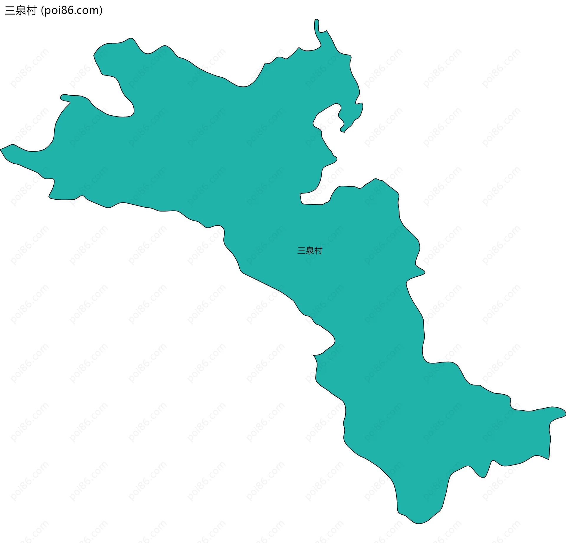 三泉村边界地图