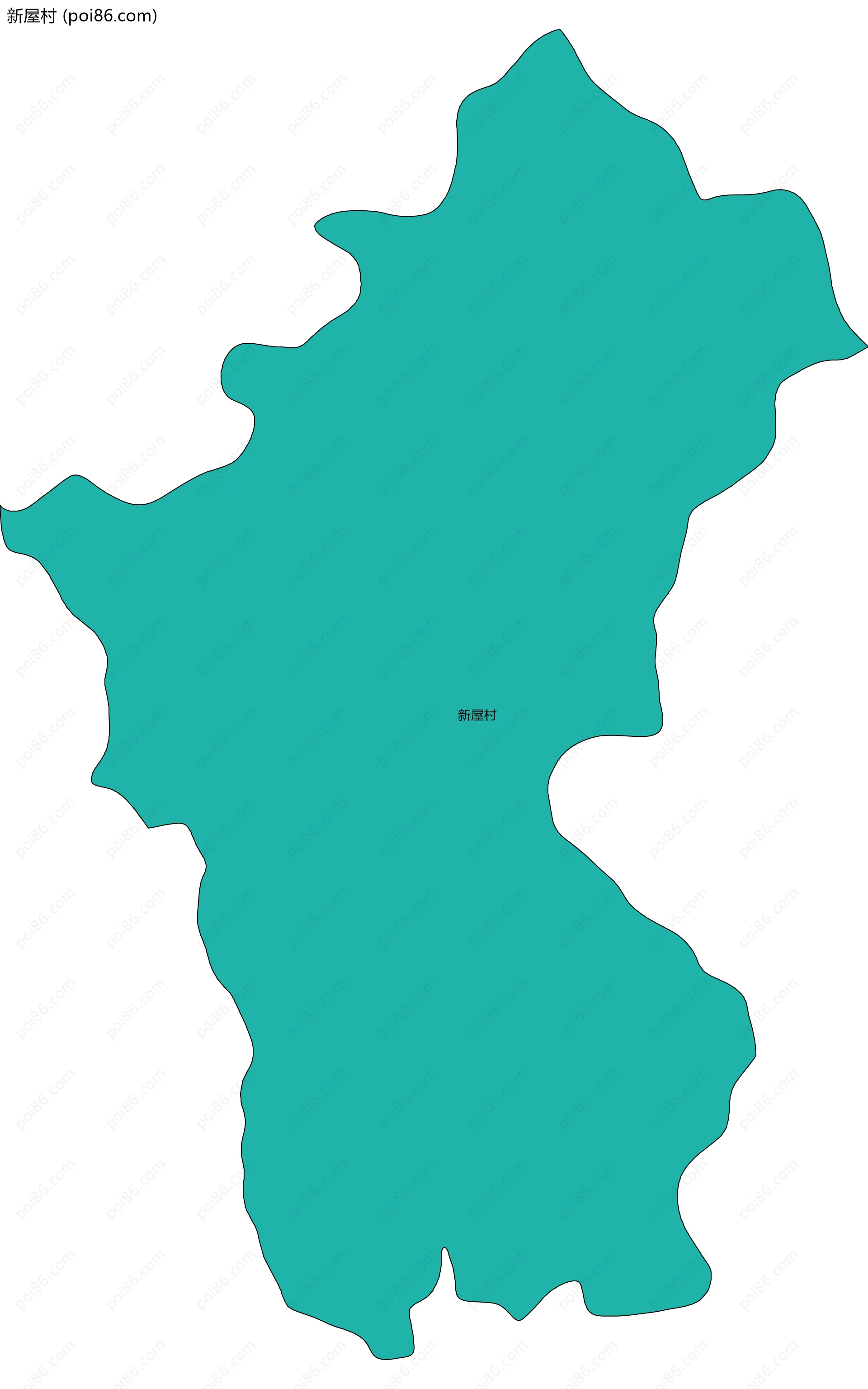 新屋村边界地图