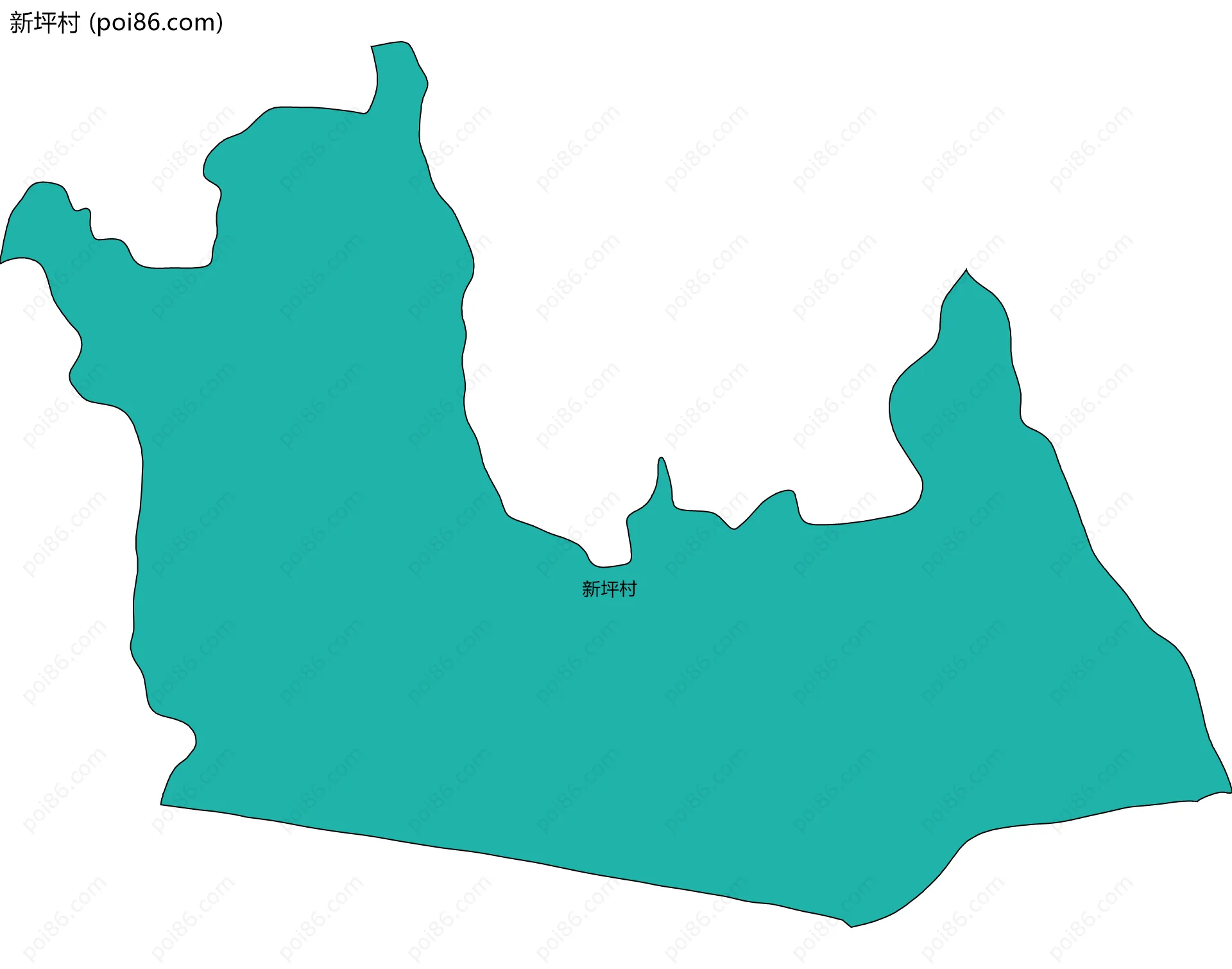 新坪村边界地图