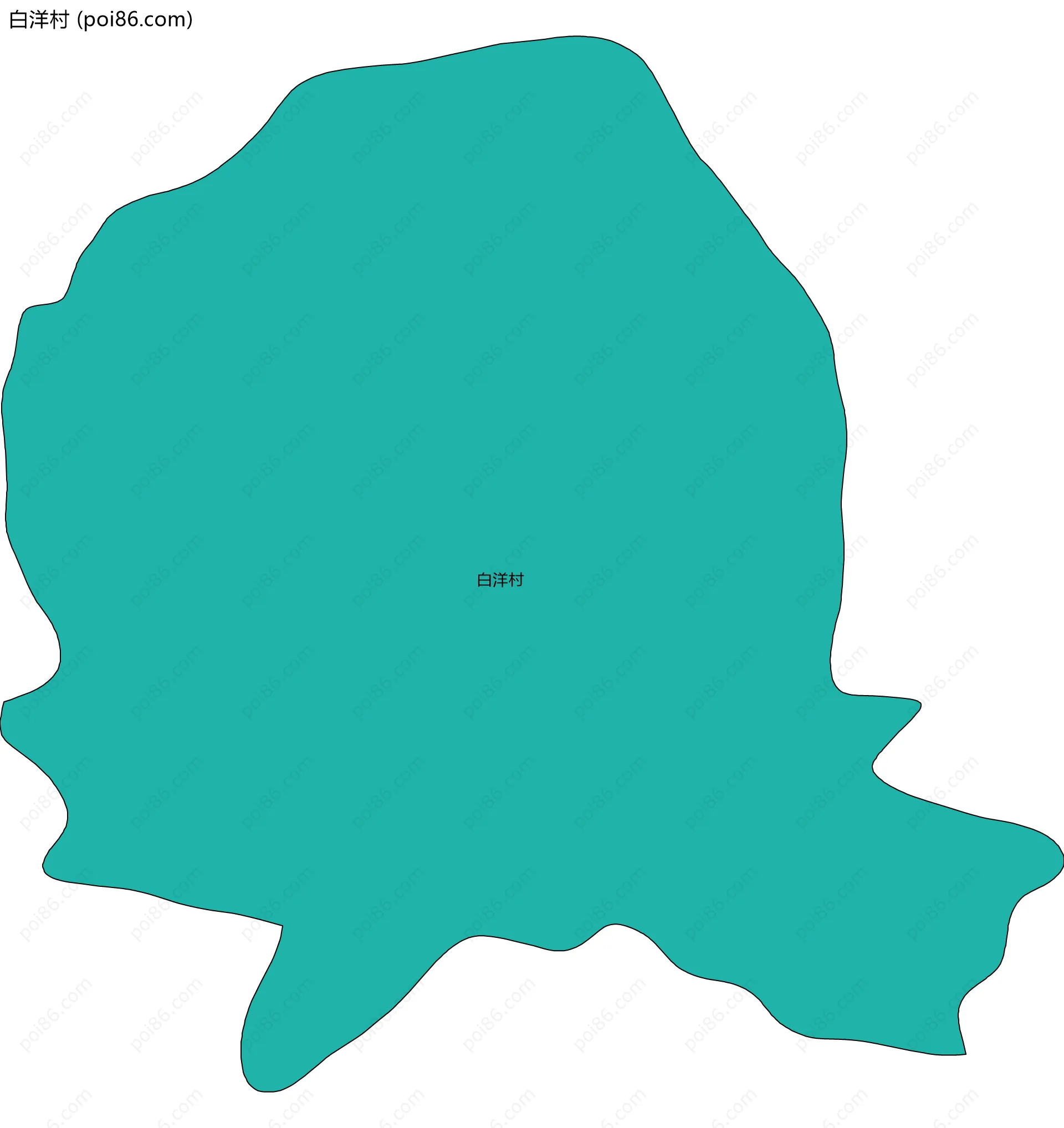 白洋村边界地图