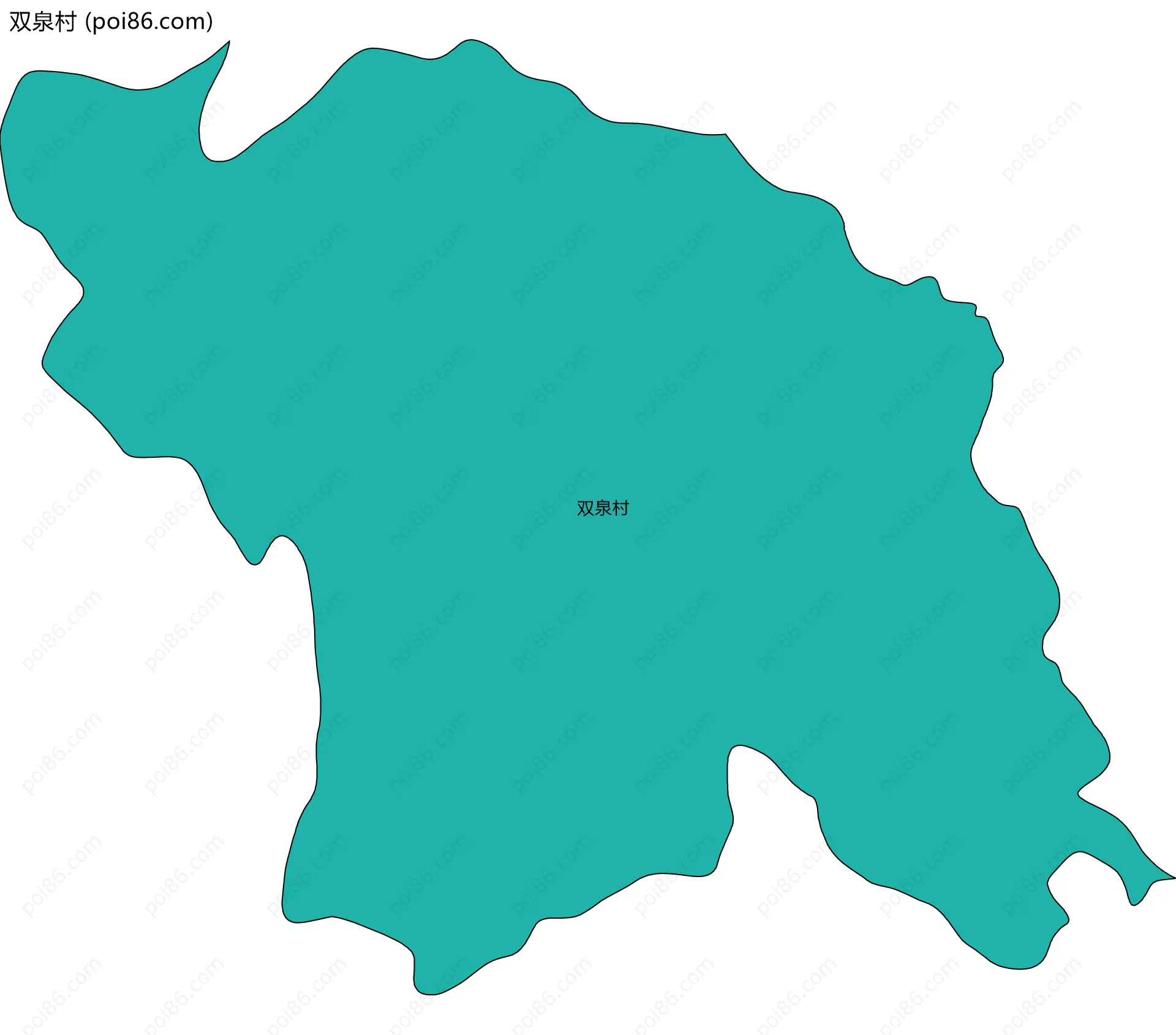 双泉村边界地图