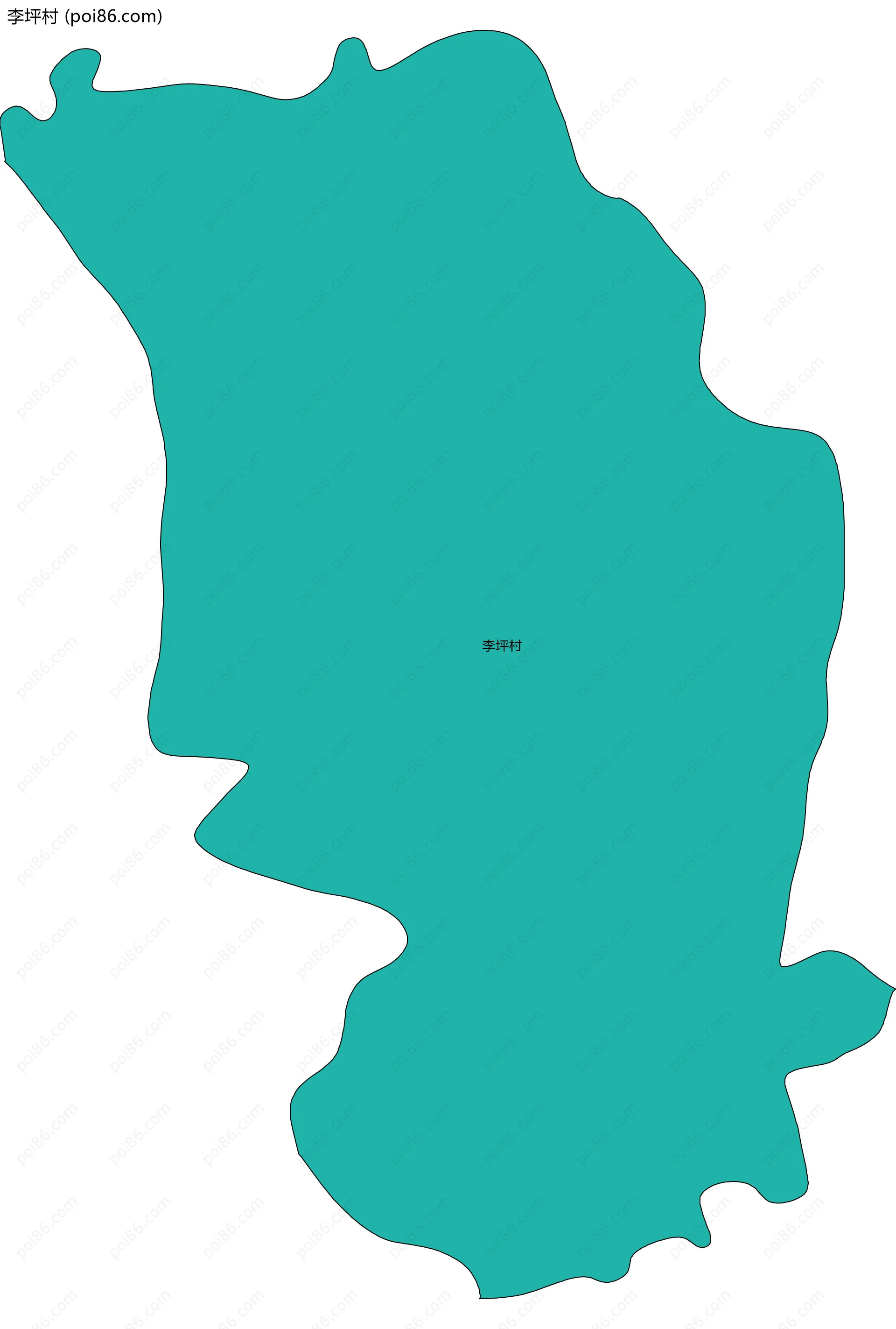 李坪村边界地图