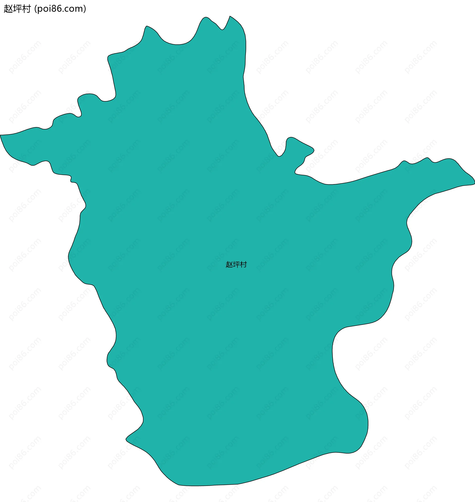 赵坪村边界地图