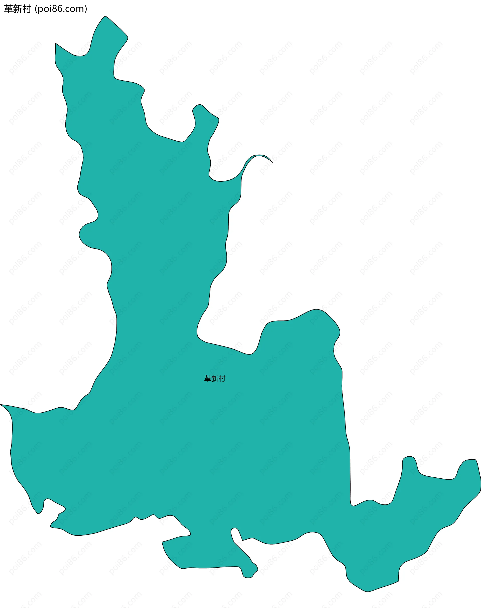 革新村边界地图