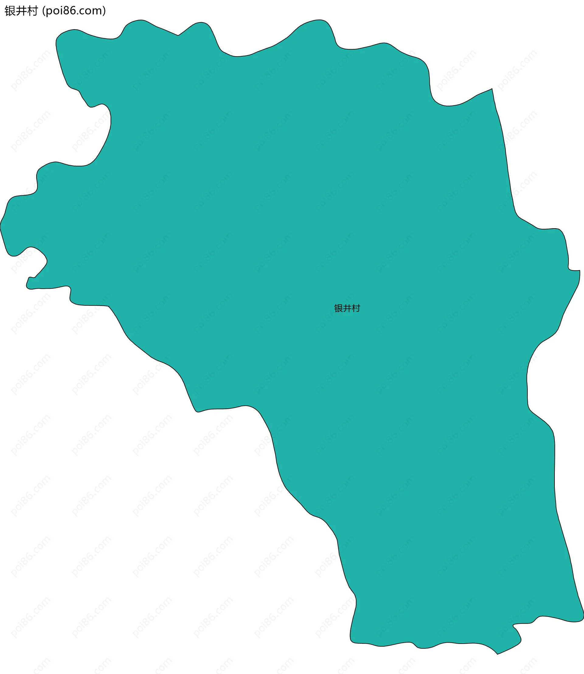 银井村边界地图