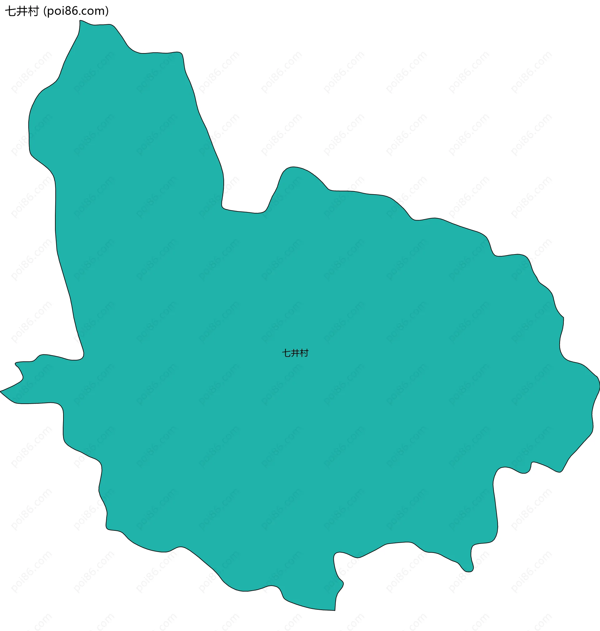 七井村边界地图