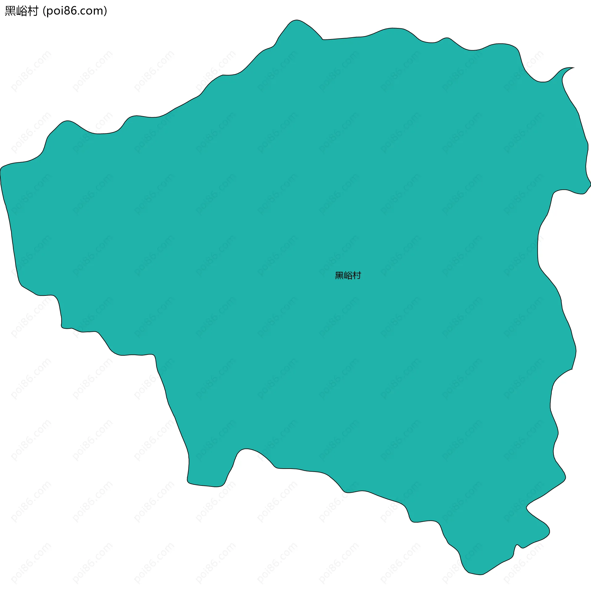 黑峪村边界地图