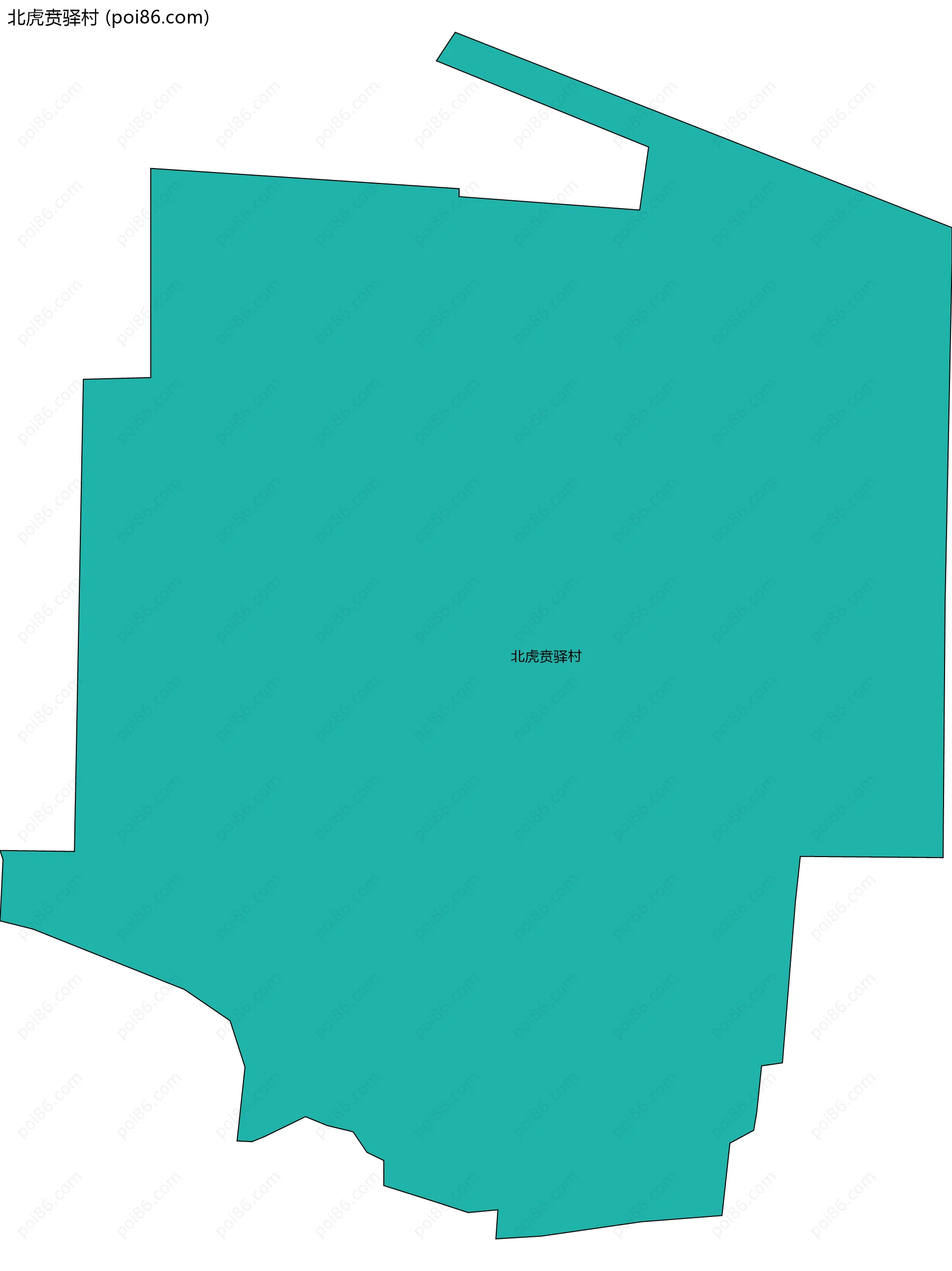 北虎贲驿村边界地图