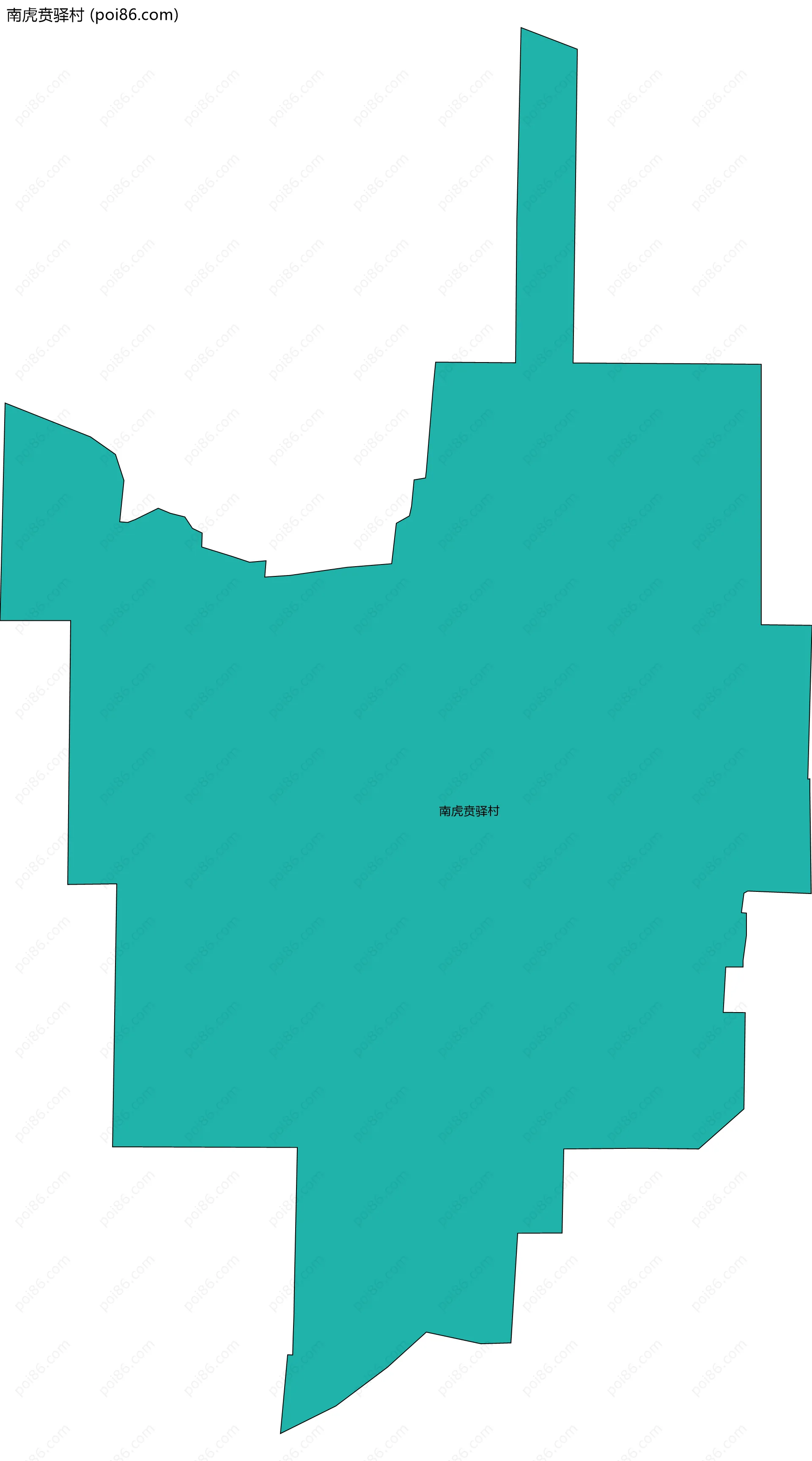 南虎贲驿村边界地图