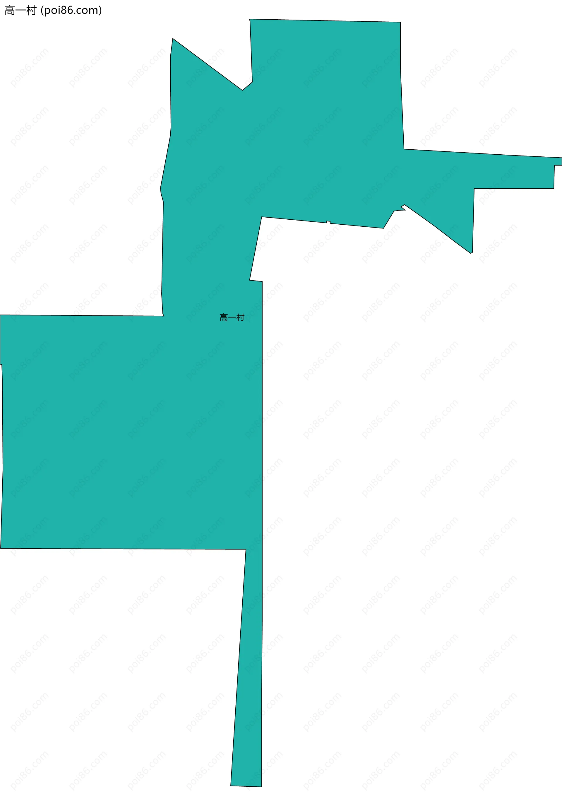 高一村边界地图