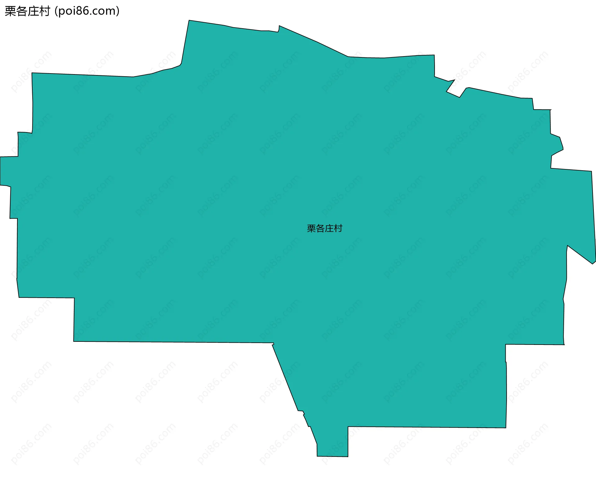 栗各庄村边界地图