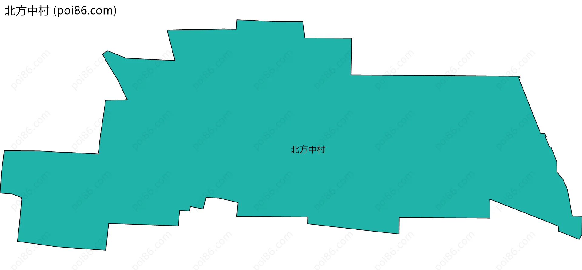 北方中村边界地图