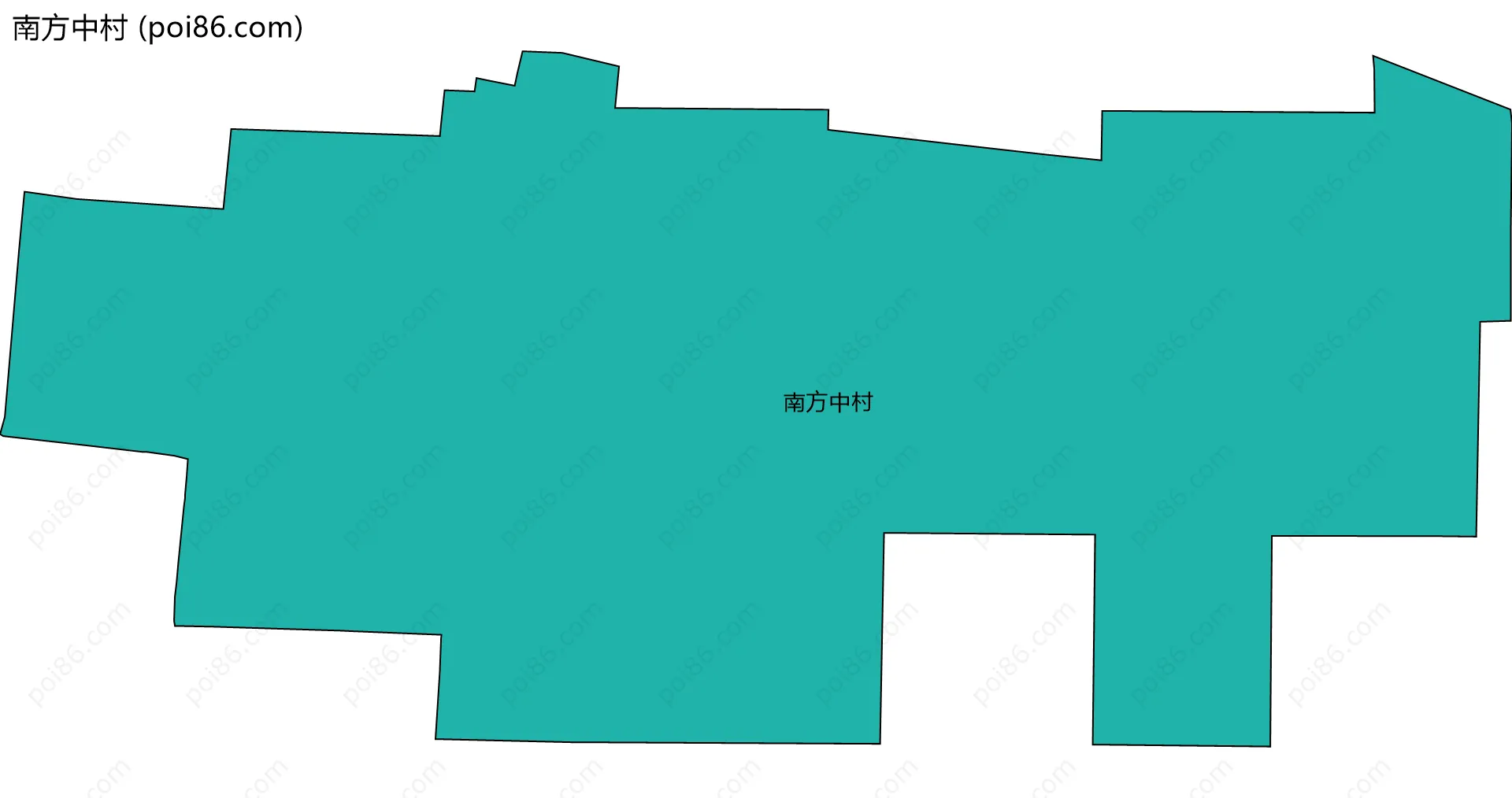 南方中村边界地图