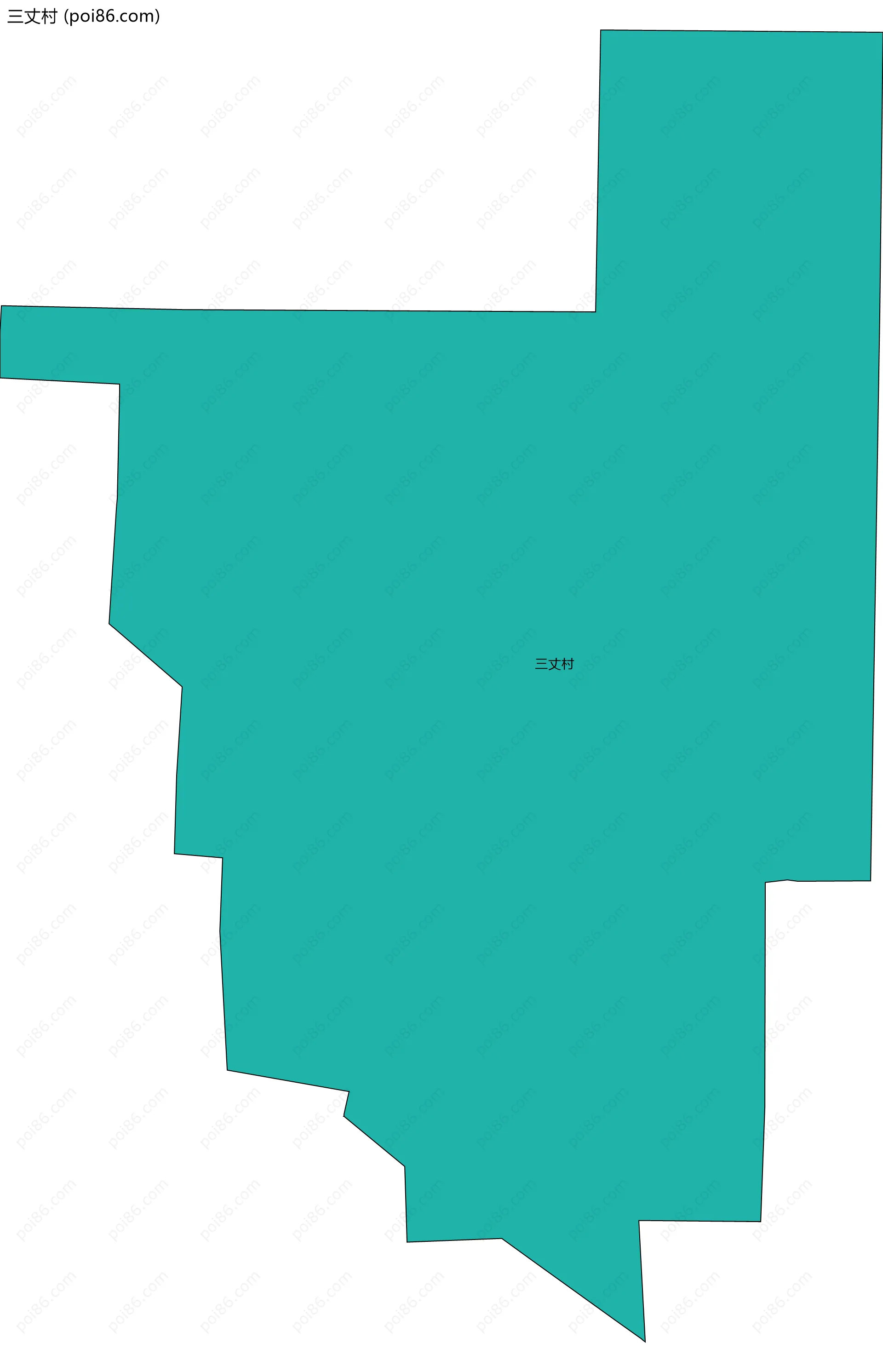 三丈村边界地图