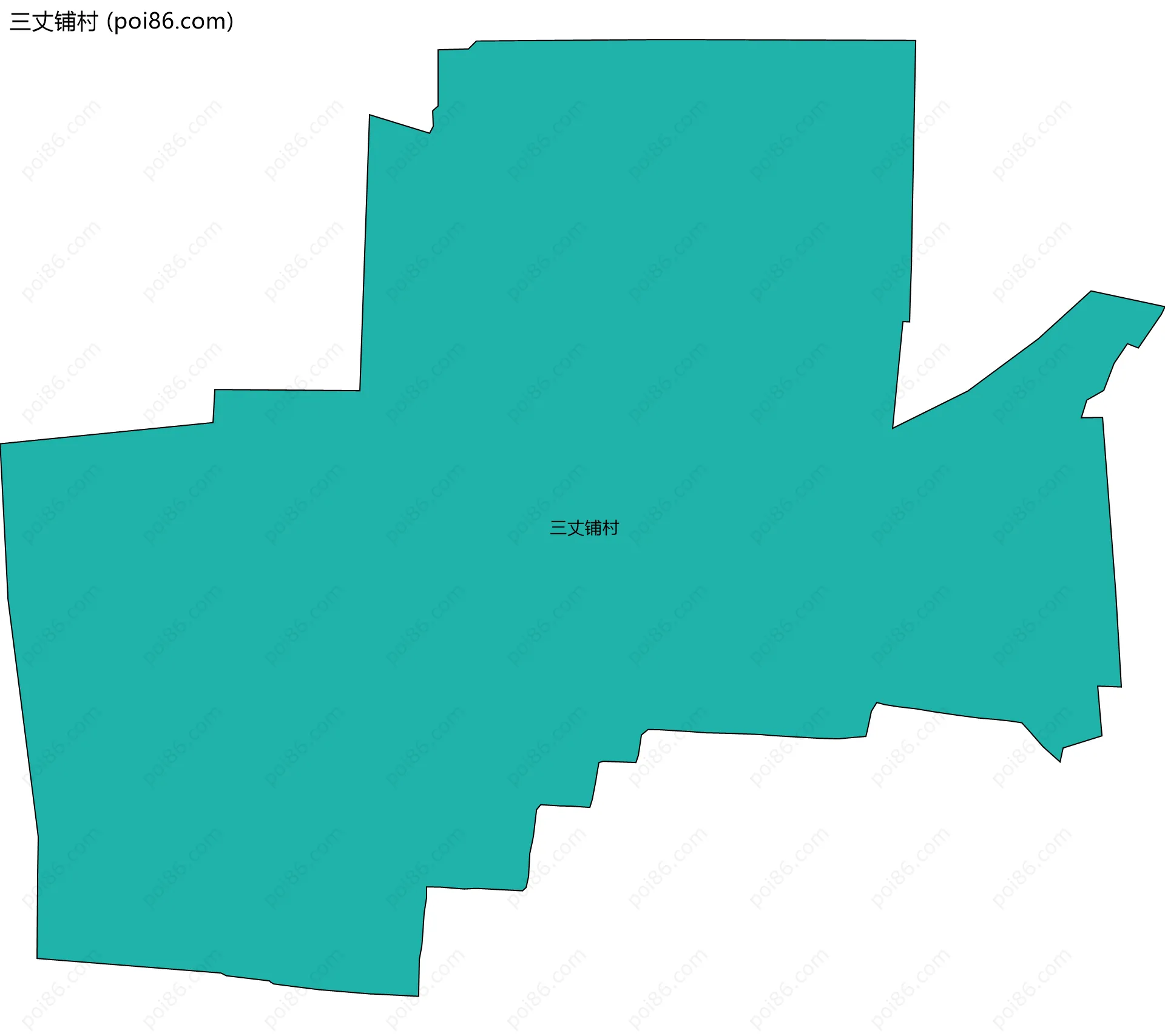 三丈铺村边界地图