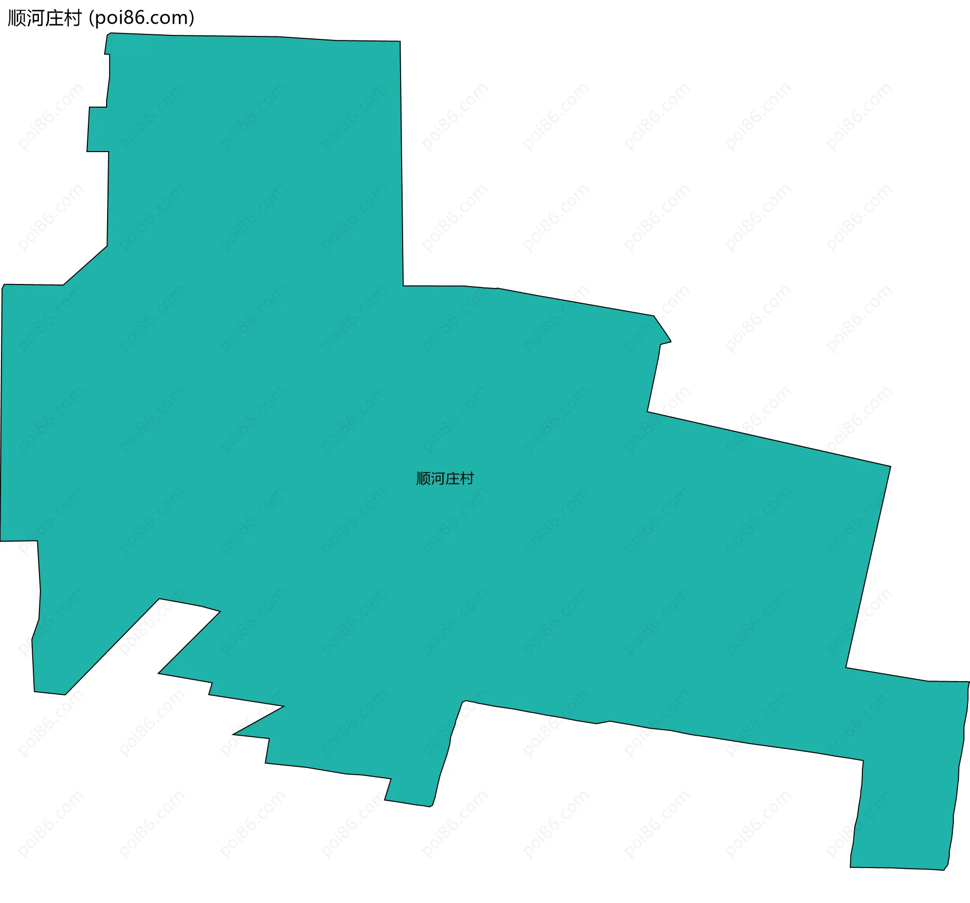 顺河庄村边界地图