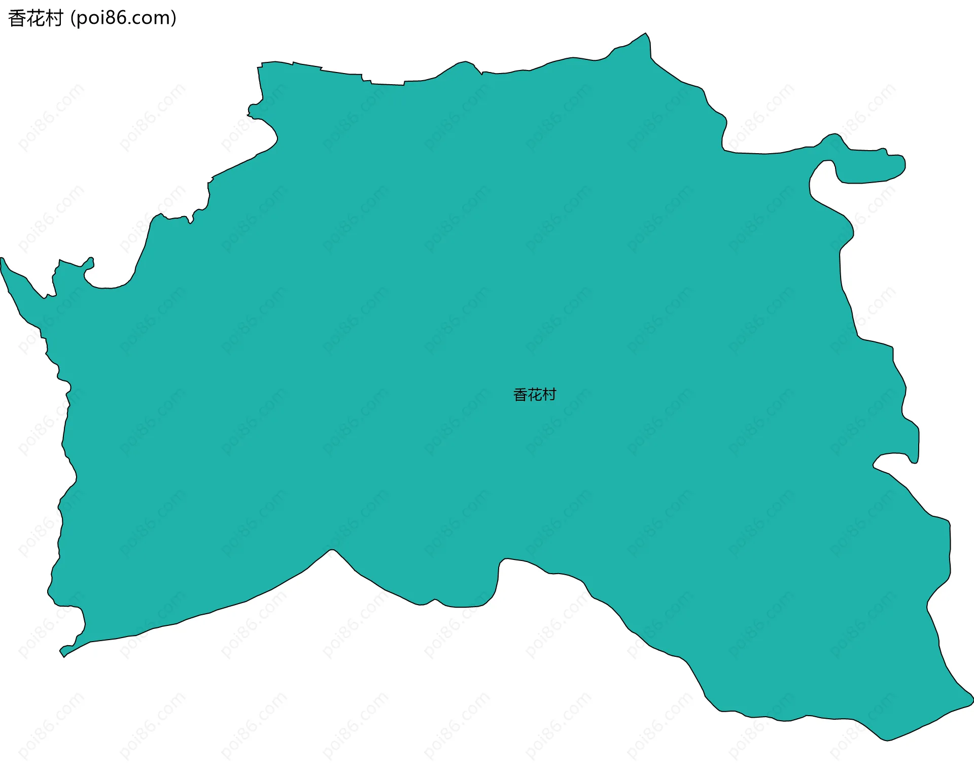 香花村边界地图