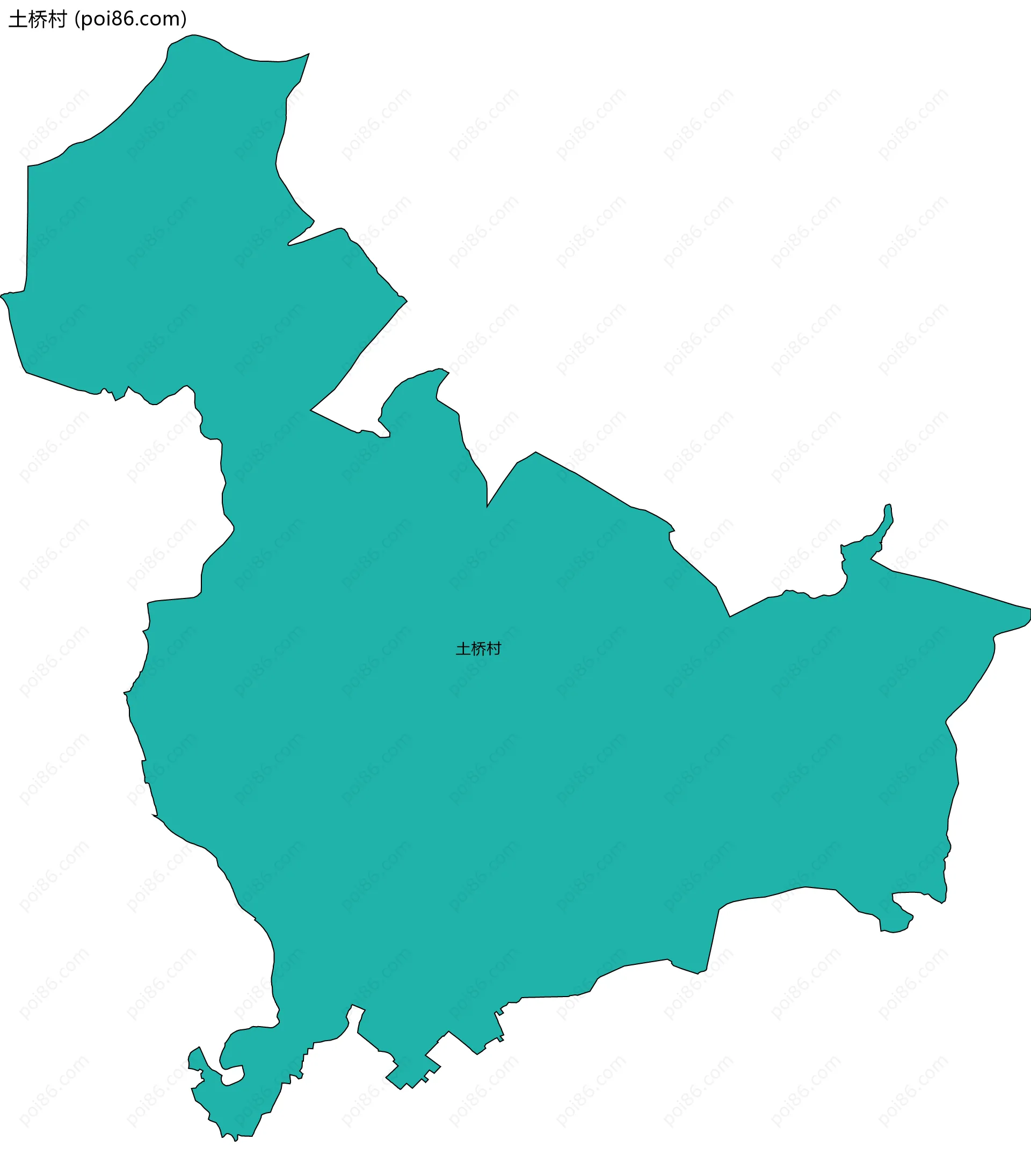 土桥村边界地图