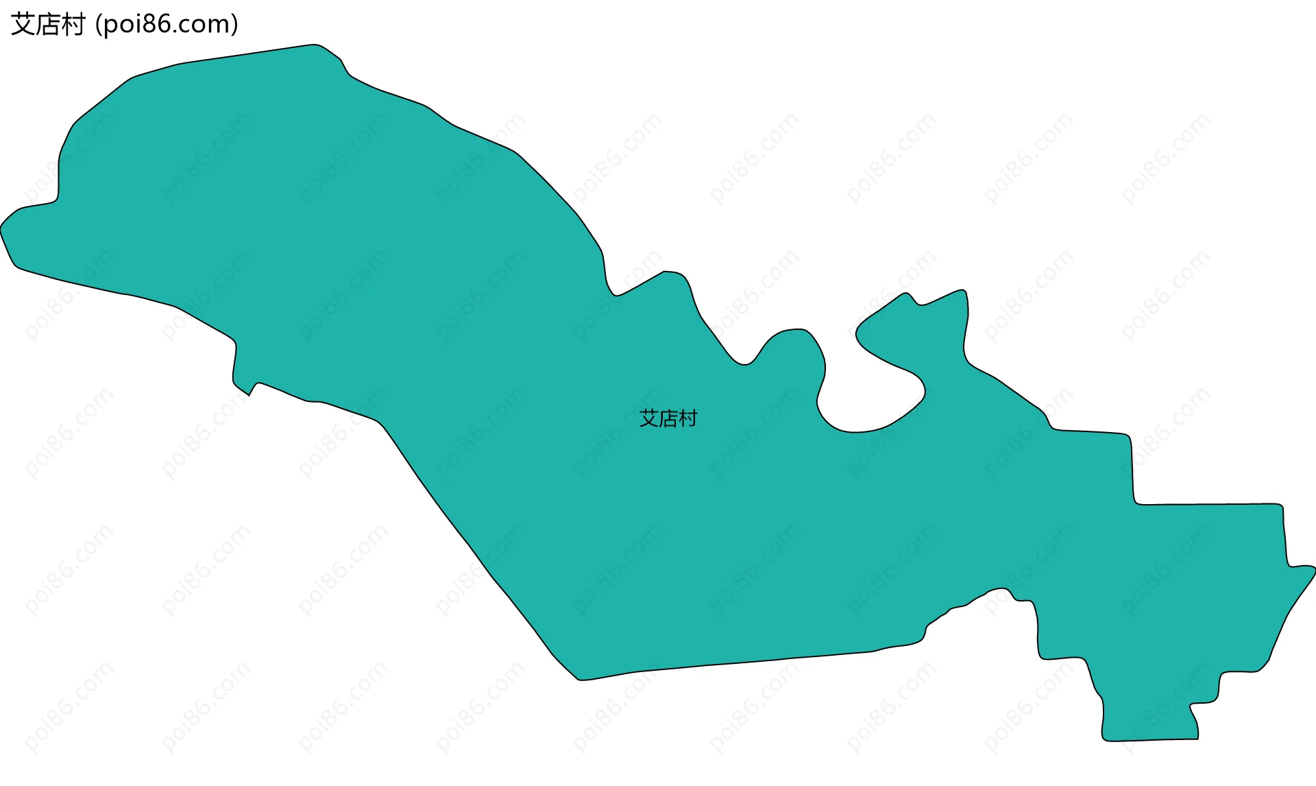 艾店村边界地图