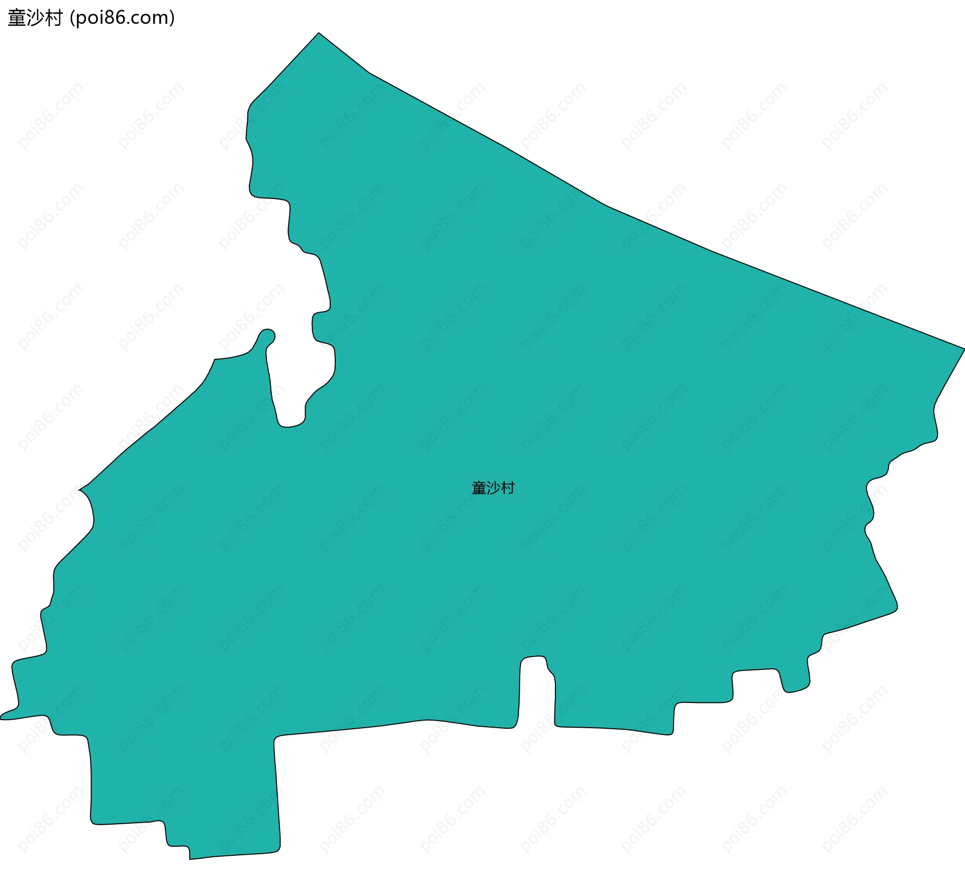 童沙村边界地图