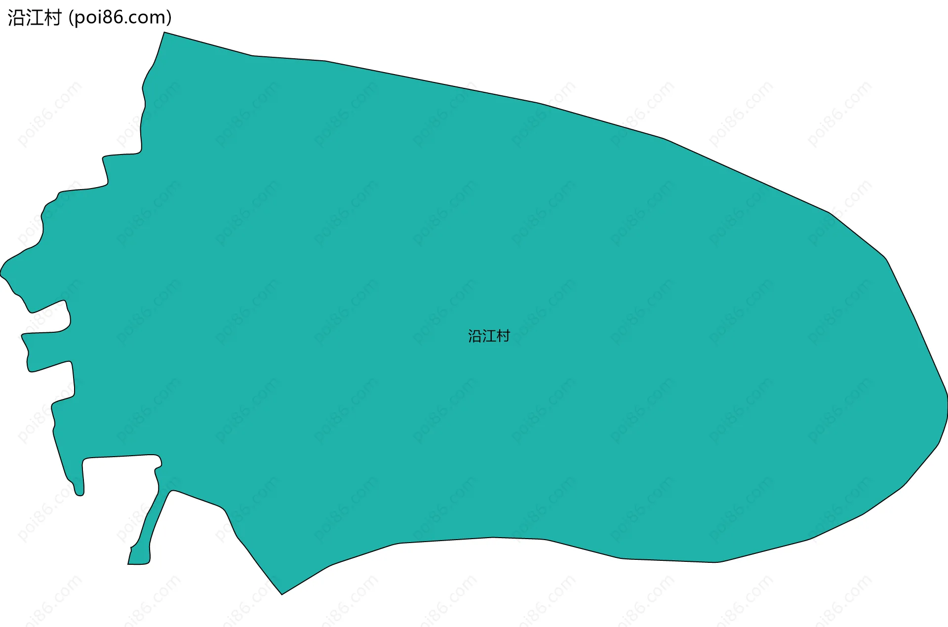 沿江村边界地图