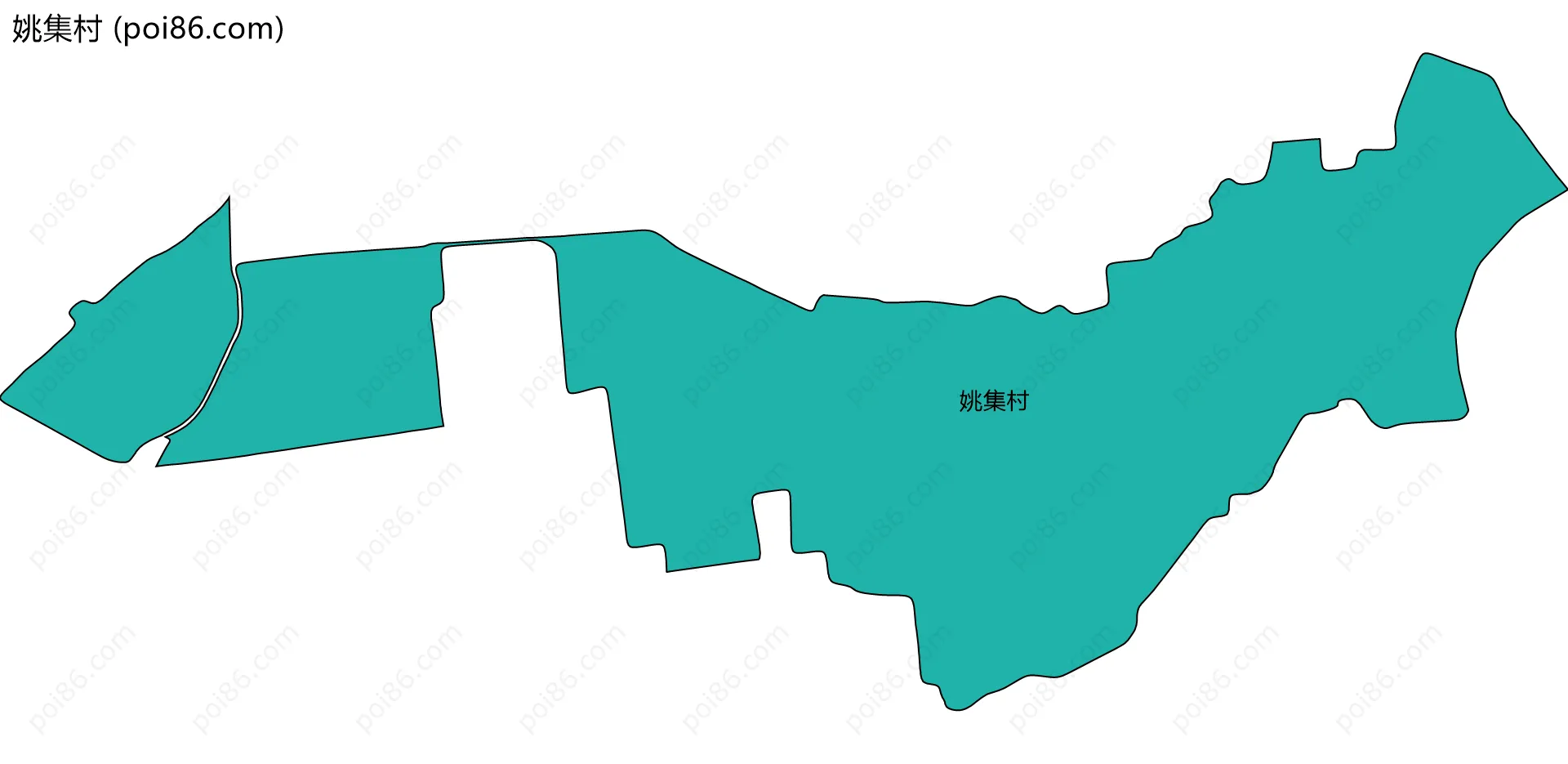 姚集村边界地图