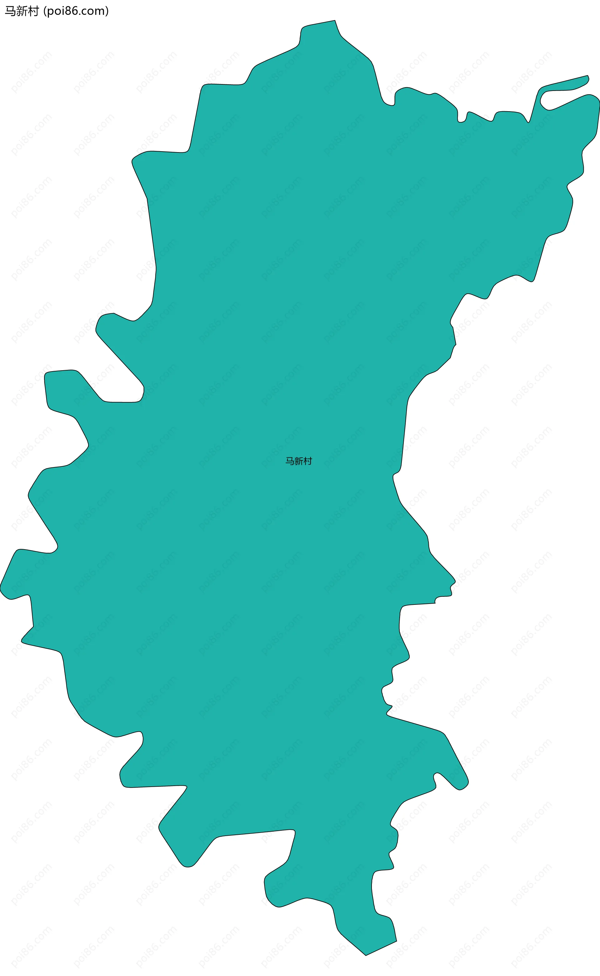 马新村边界地图