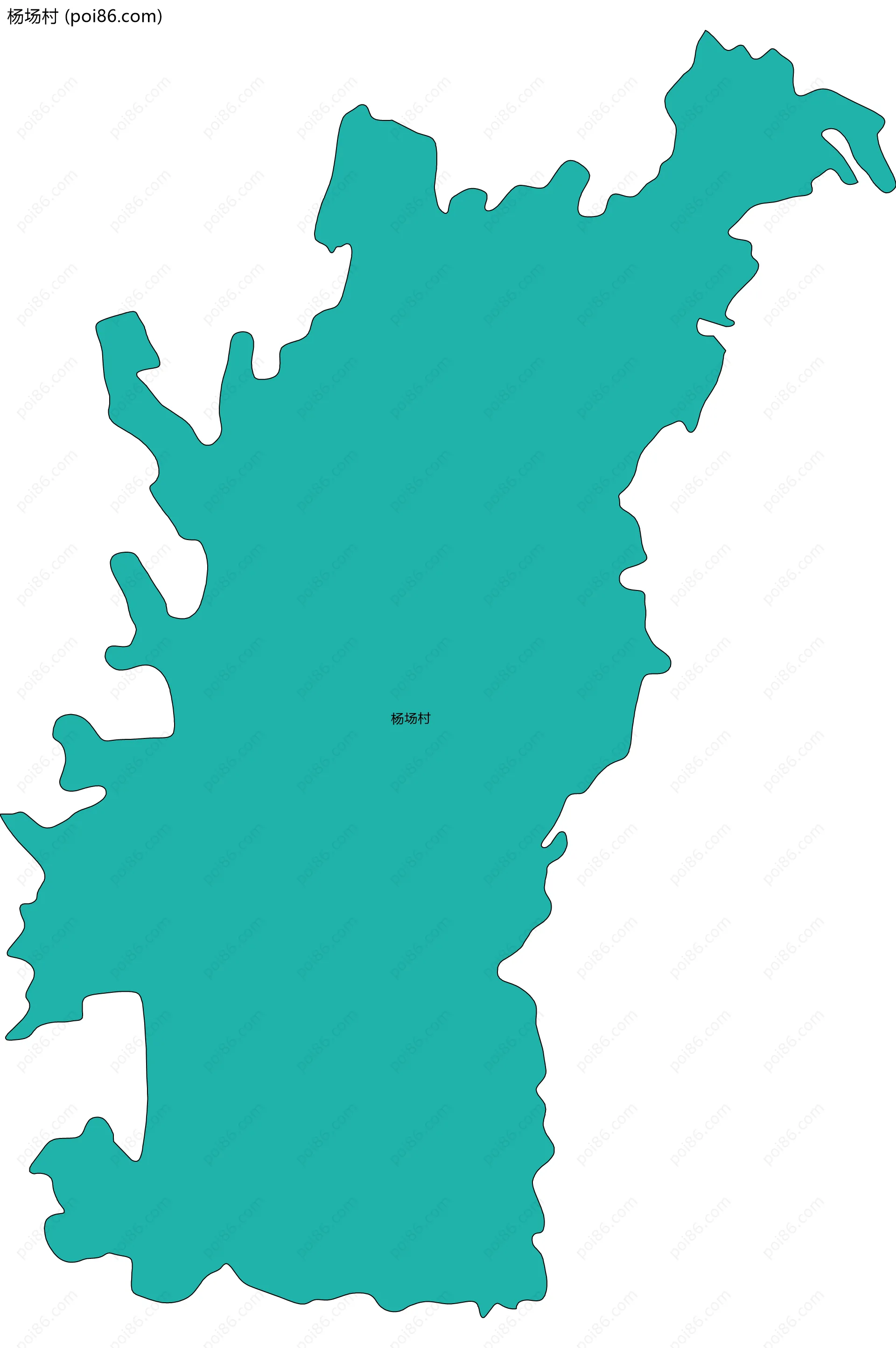 杨场村边界地图